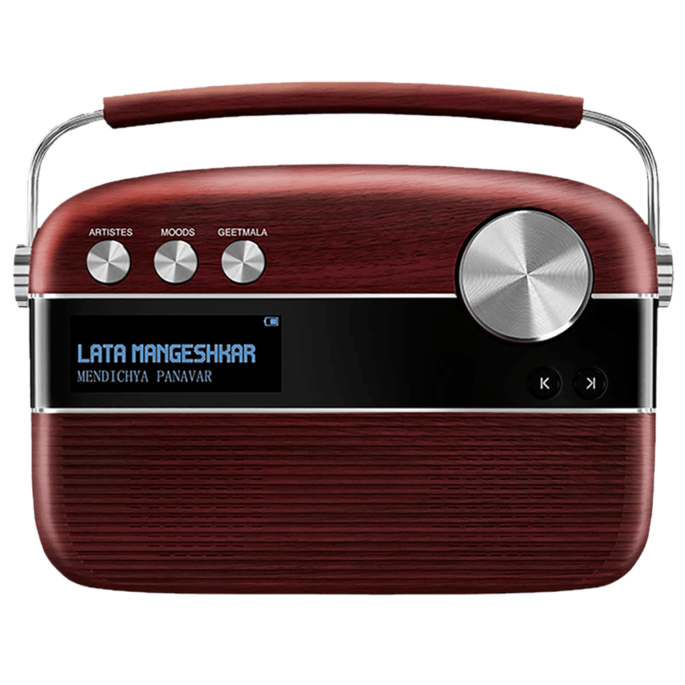 SAREGAMA Carvaan Marathi 6W Portable Bluetooth Speaker (5 Hours Playtime, Stereo Channel, Red)