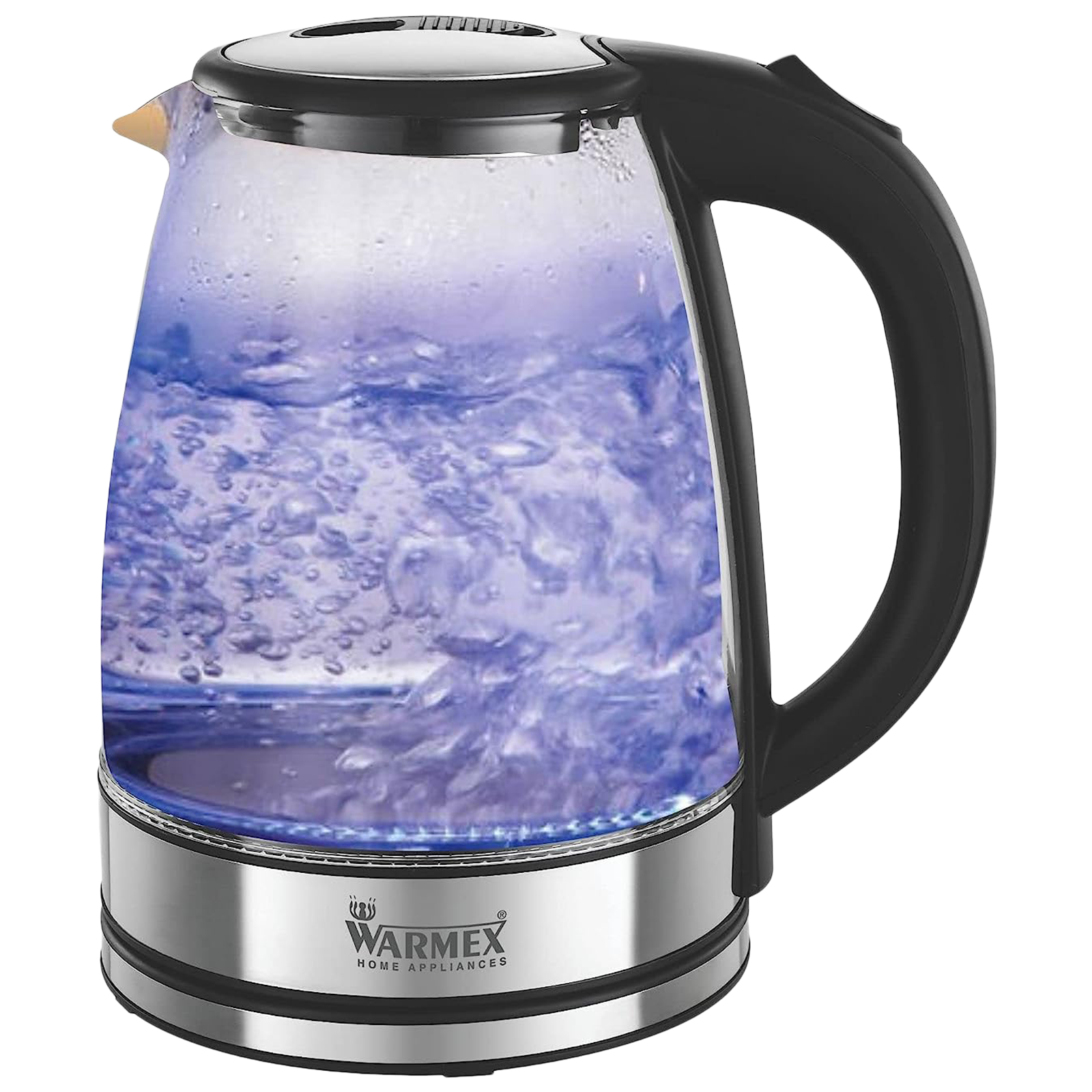 Warmex 1.8 Litres 1500 Watts Electric Kettle (Detachable Base, Auto Shut Off, EK09TL, Glass and Stainless Steel)