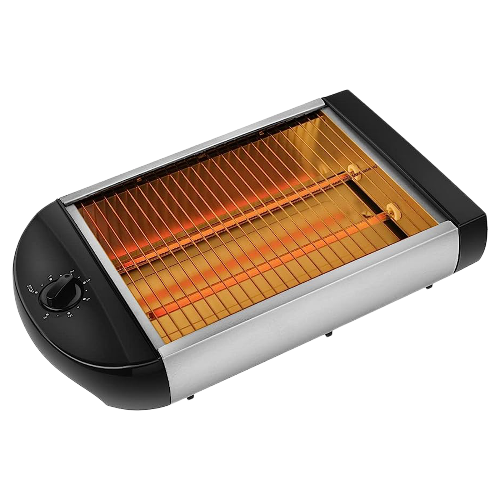 Warmex Toasty 600 Watts 4 Slice Automatic Toaster (Reheat Function, Black)