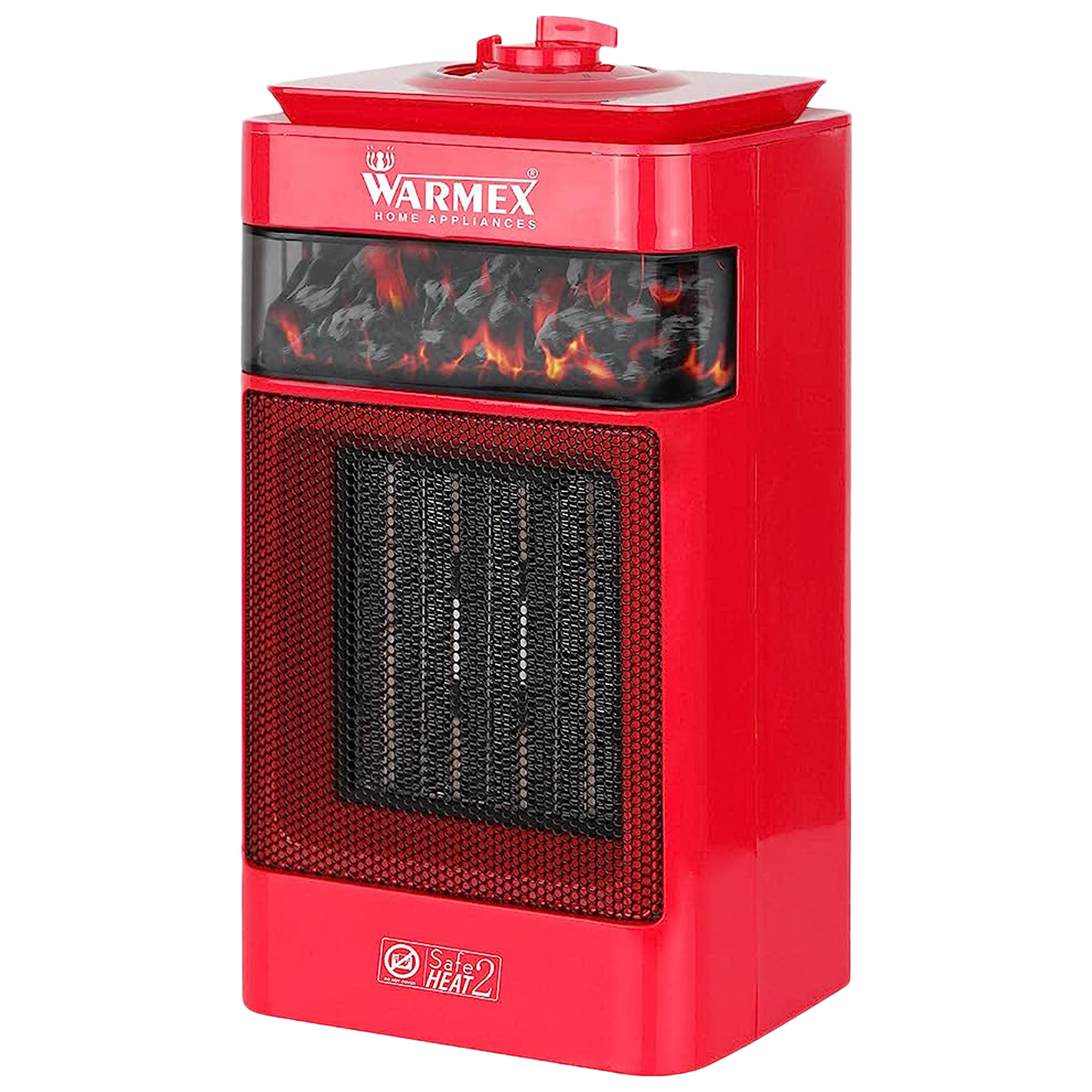 WARMEX Bonfire Plus 1500 Watts PTC Ceramic Fan Room Heater (Tip Over Safety Switch, Red)