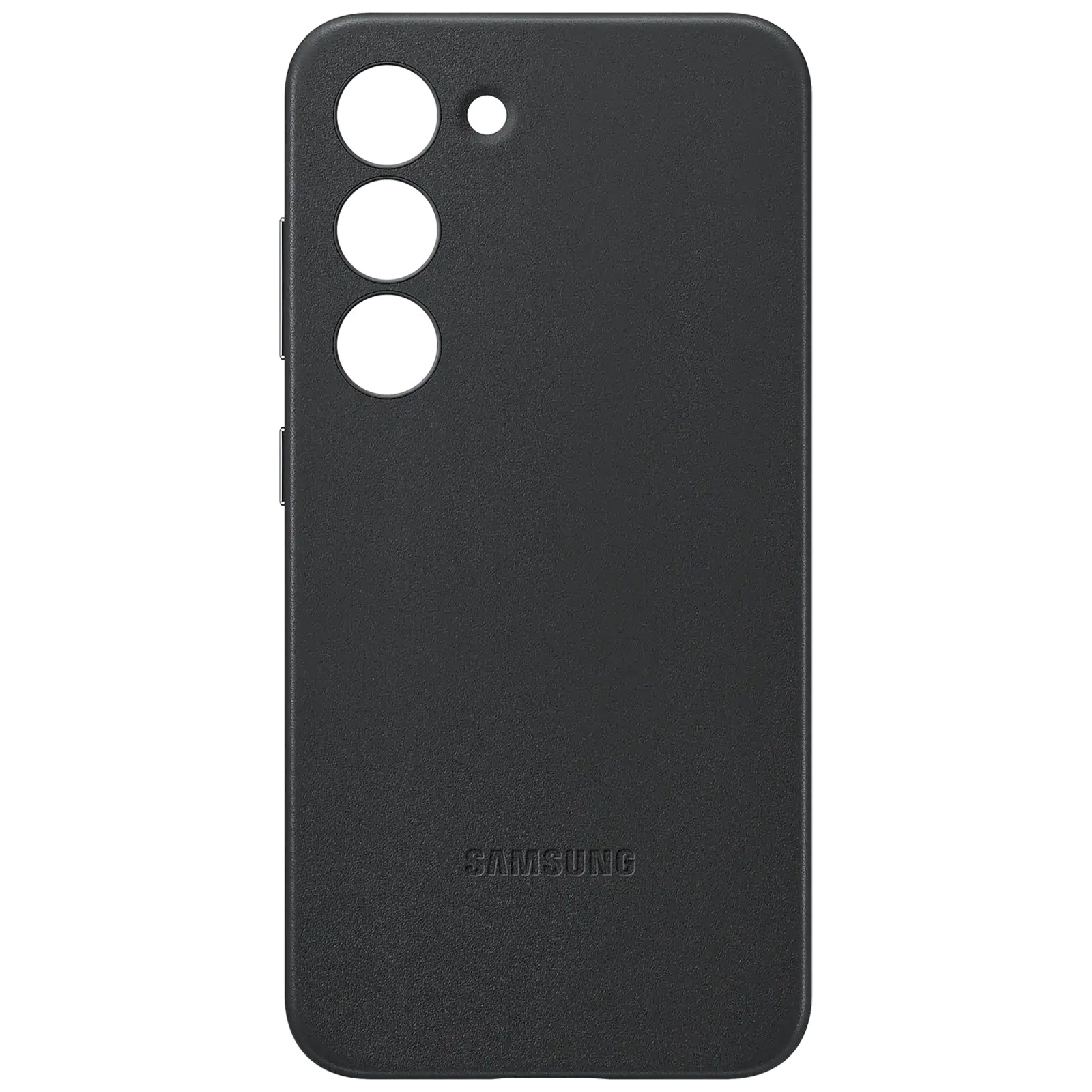 SAMSUNG Leather Back Case For Galaxy S23 (Snug Fit, EF-VS911LBEGIN, Black)_1