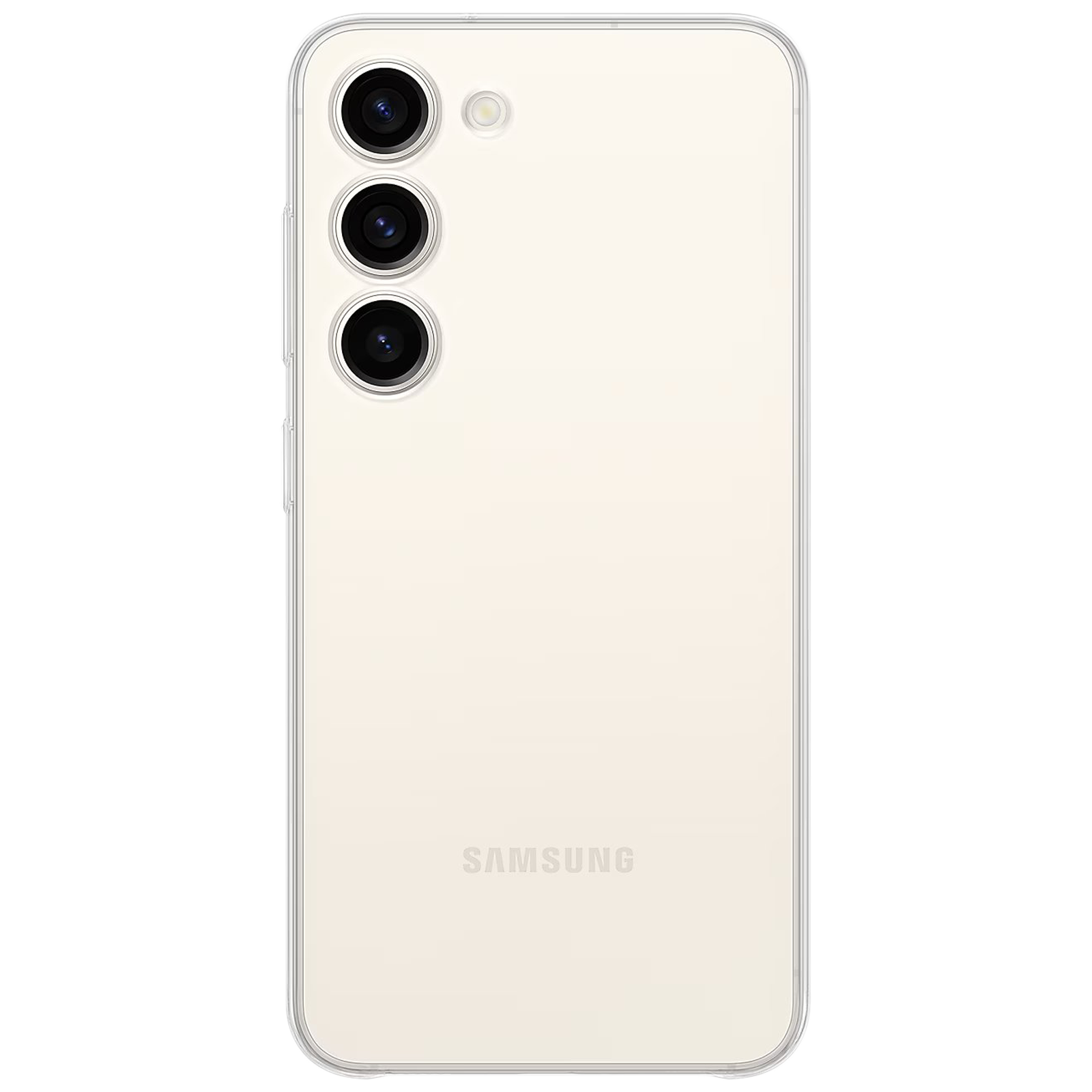 SAMSUNG Back Case For Galaxy S23 (Scratch Resistant, EF-QS911CTEGIN, Transparent)_1