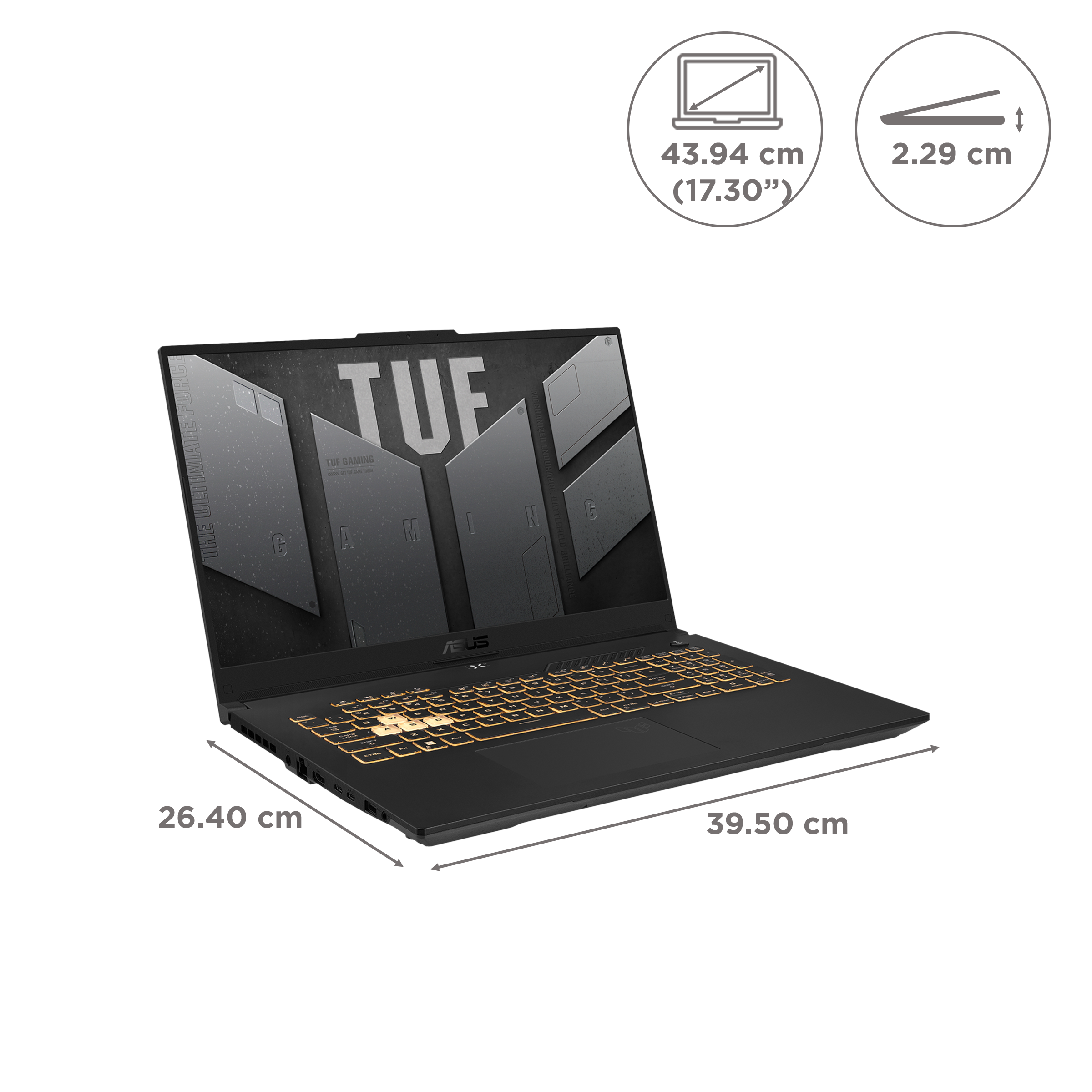 Asus TUF F17 FX777ZM-HX029WS Intel Core i7 12th Gen (17.3 inch, 16GB, 1TB, Windows 11, MS Office 2021, NVIDIA GeForce RTX 3060 Graphics, Full HD IPS Display, Jaeger Gray, 90NR09G2-M000K0)_2