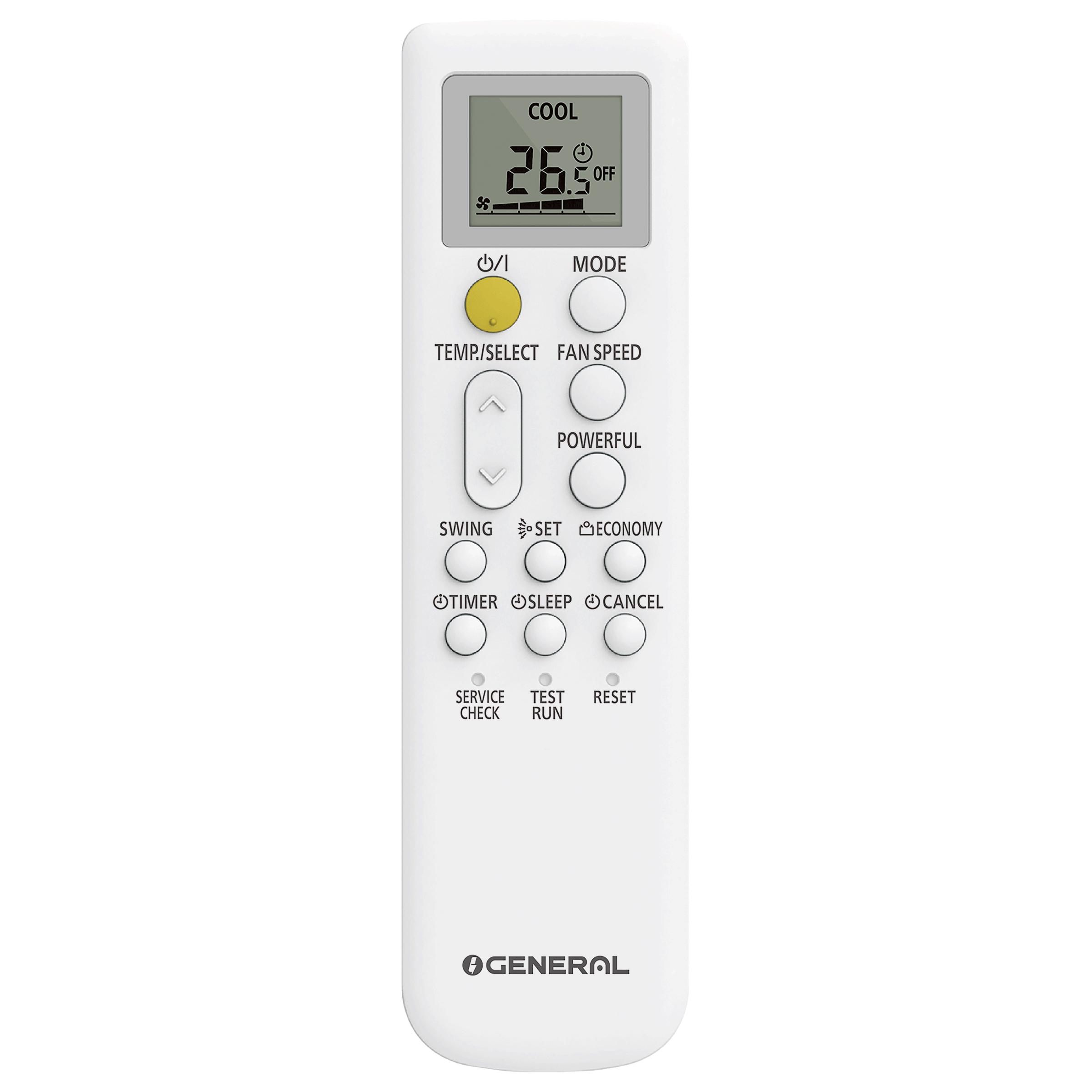 o general ac 2 ton remote