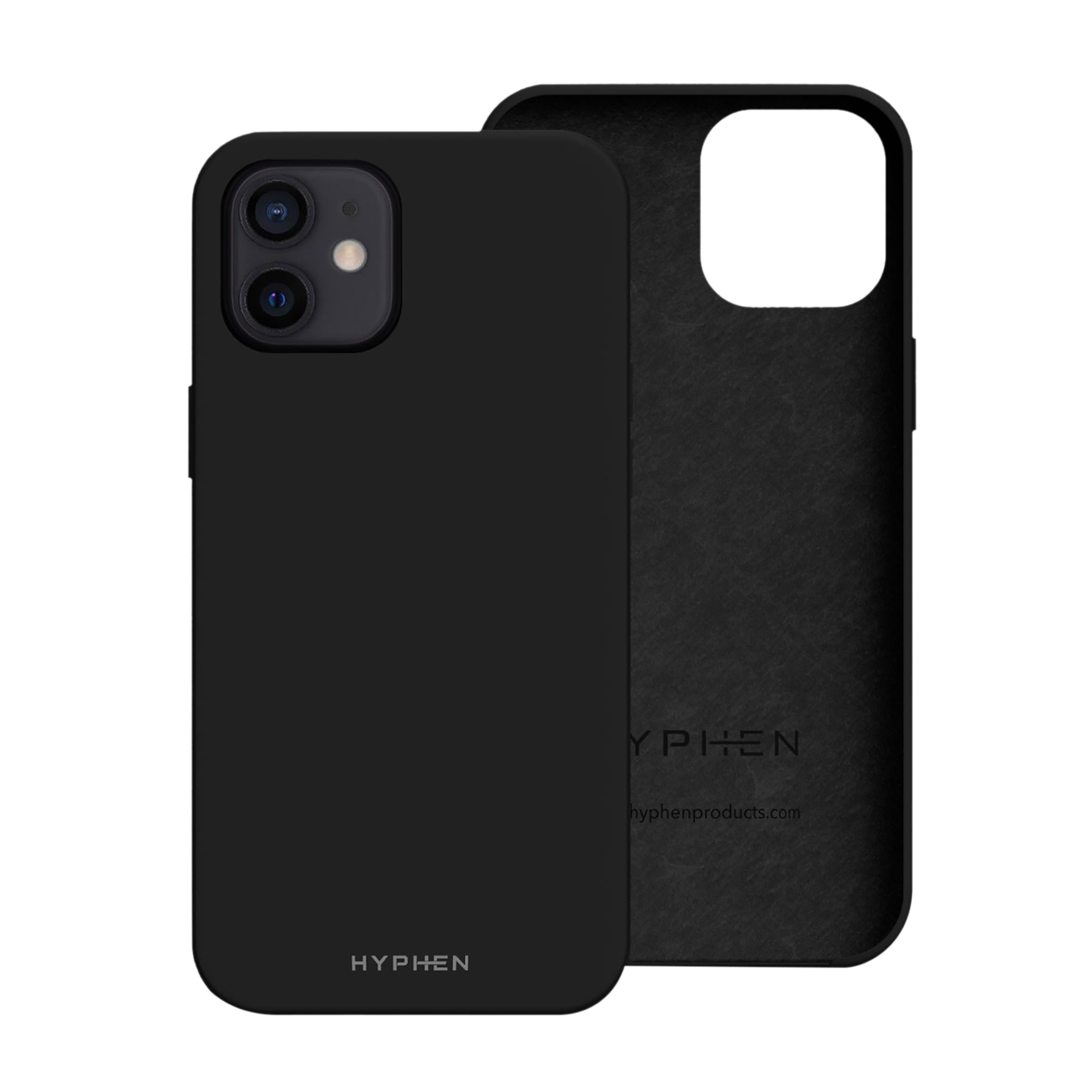 Hyphen TINT Soft Polyurethane Silicone Back Cover for Apple iPhone 12, 12 Pro (Supports Wireless Charging, Black)