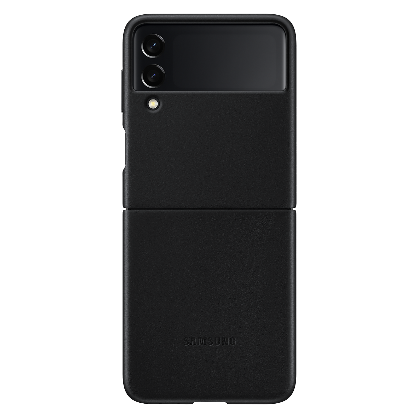 

SAMSUNG Soft Leather Back Cover for SAMSUNG Galaxy Z Flip3 5G (Premium Protection, Black)