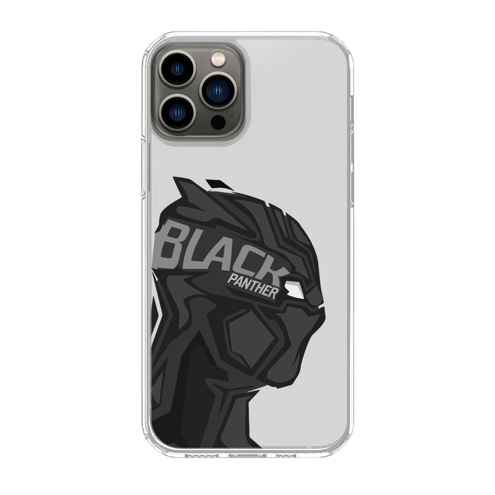 

Macmerise Black Panther Art Silicone Back Cover for Apple iPhone 14 Pro (Supports Wireless Charging, Multi Color), Clear