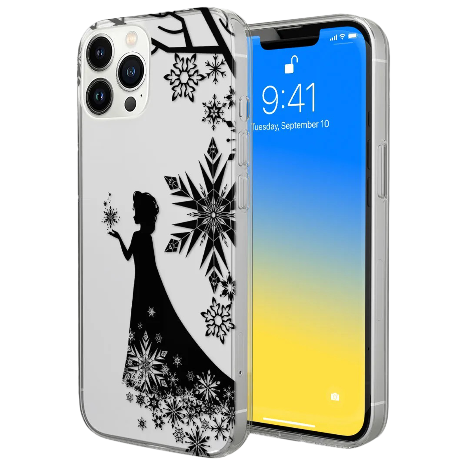 

Macmerise Elsa Silhouette Silicone Back Cover for Apple iPhone 14 Pro Max (Supports Wireless Charging, Multi Color)