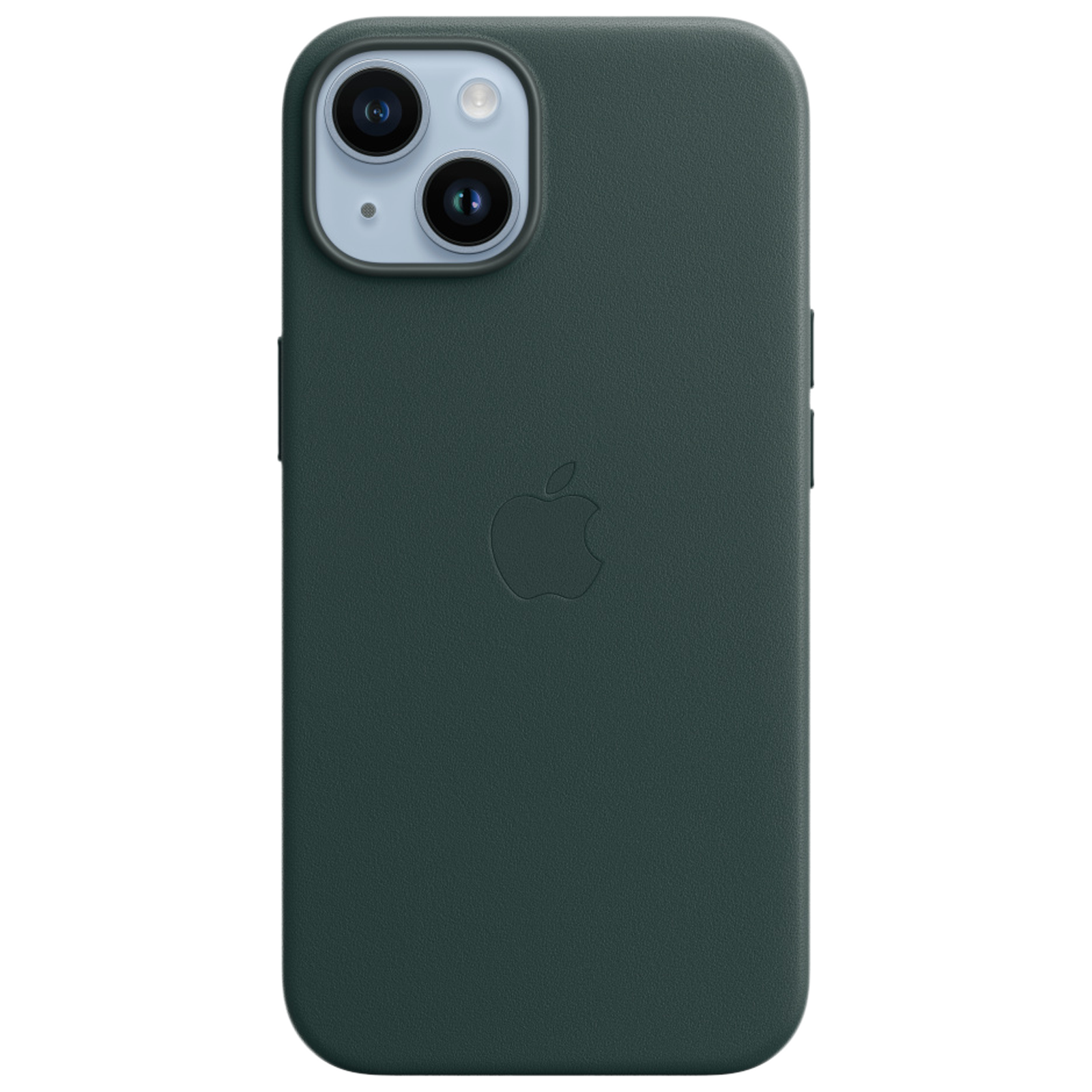Apple Soft Leather Back Cover for Apple iPhone 14 (MagSafe Charging Support, Forest Green)
