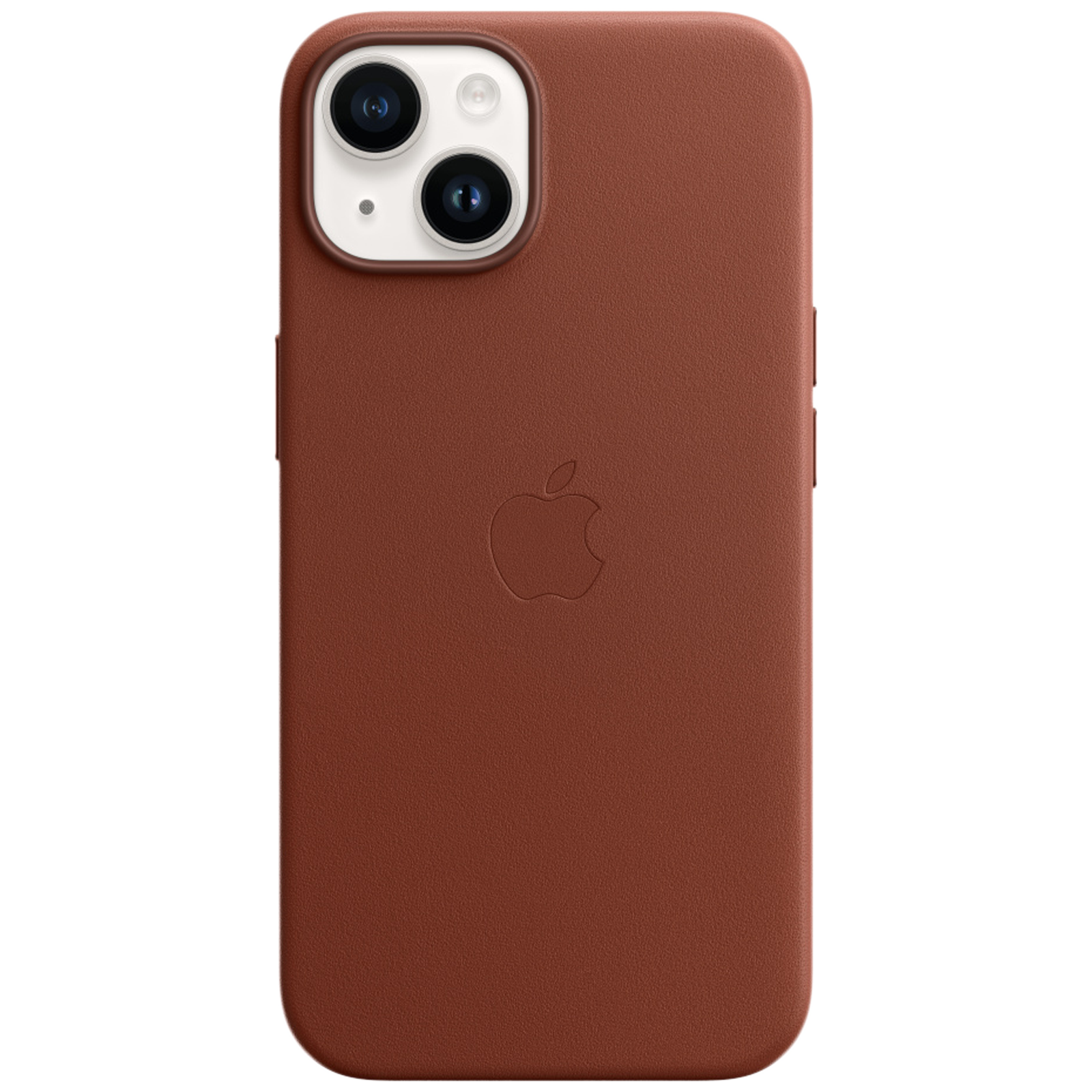 Apple Soft Leather Back Cover for Apple iPhone 14 (MagSafe Charging Support, Umber)