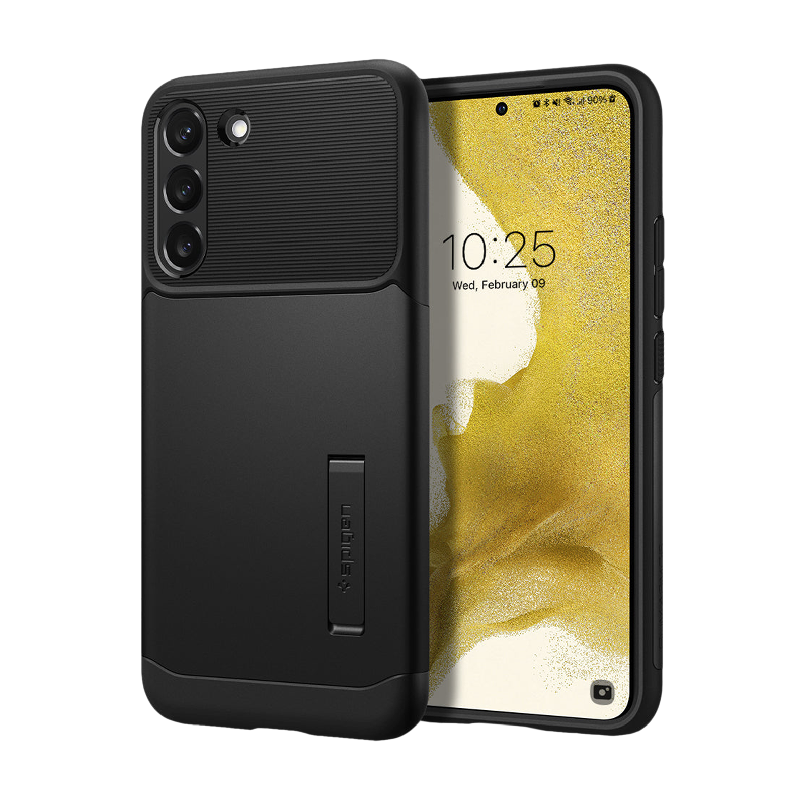 

Spigen Slim Armor Polycarbonate & TPU Back Cover for SAMSUNG Galaxy S22+ 5G (Supports Wireless Charging, Black), Matte black