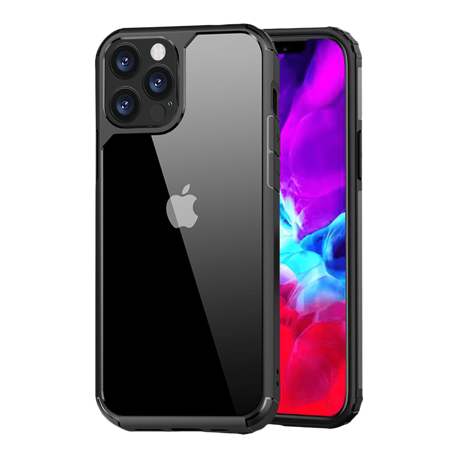 GRIPP Defender Polycarbonate & TPU Back Cover for Apple iPhone 12, 12 Pro (Dual Layer Protection, Black)