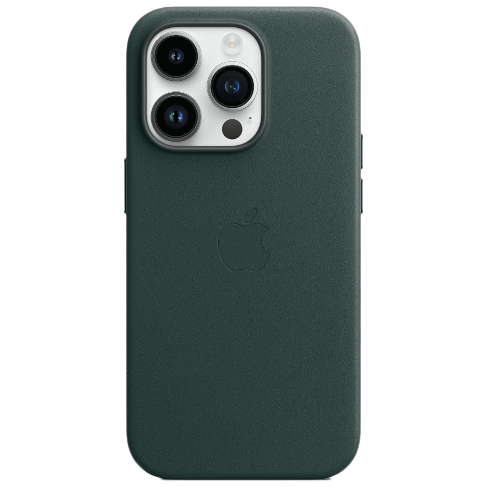 Apple Soft Leather Back Cover for Apple iPhone 14 Pro (MagSafe Charging Support, Forest Green)