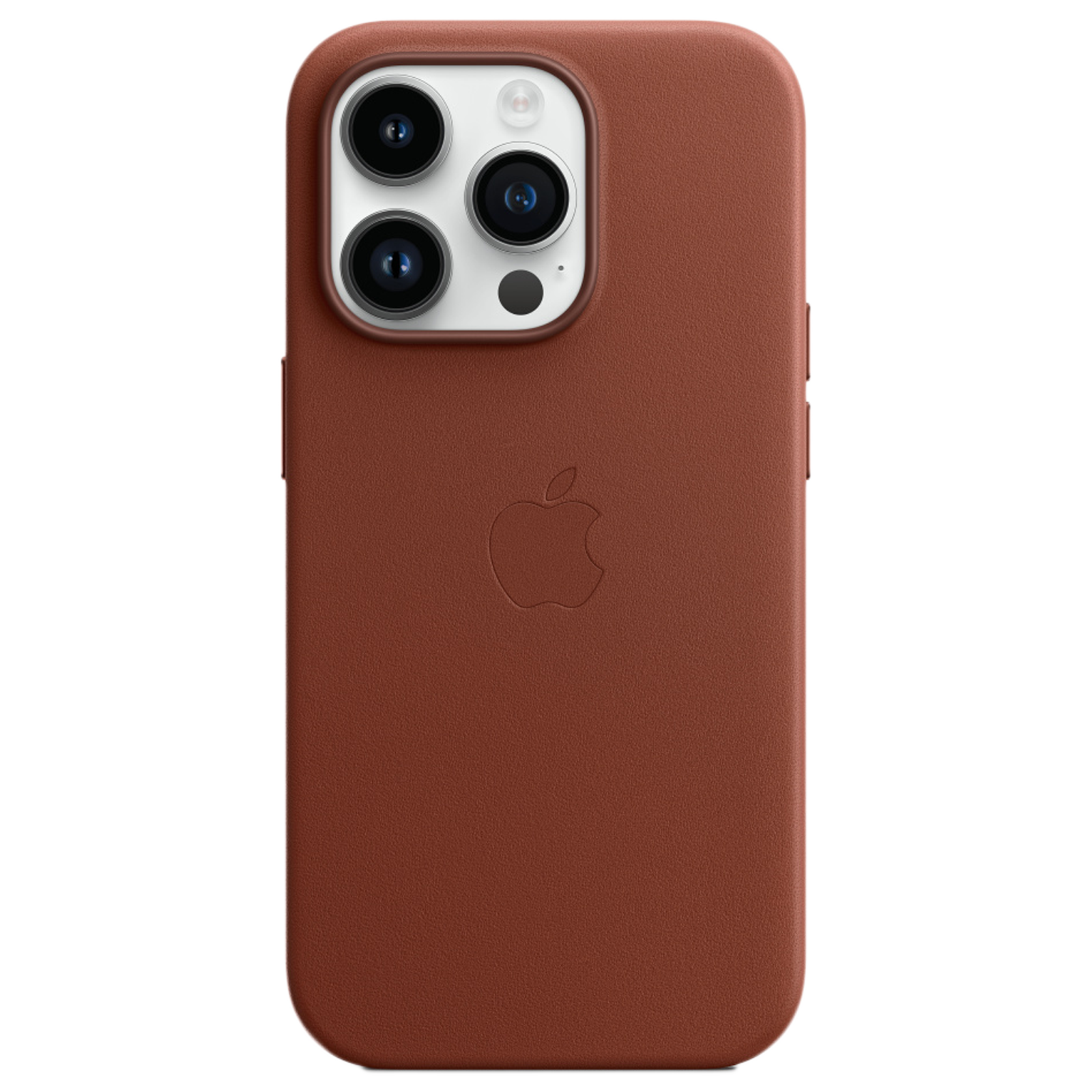 Apple Soft Leather Back Cover for Apple iPhone 14 Pro (MagSafe Charging Support, Umber)
