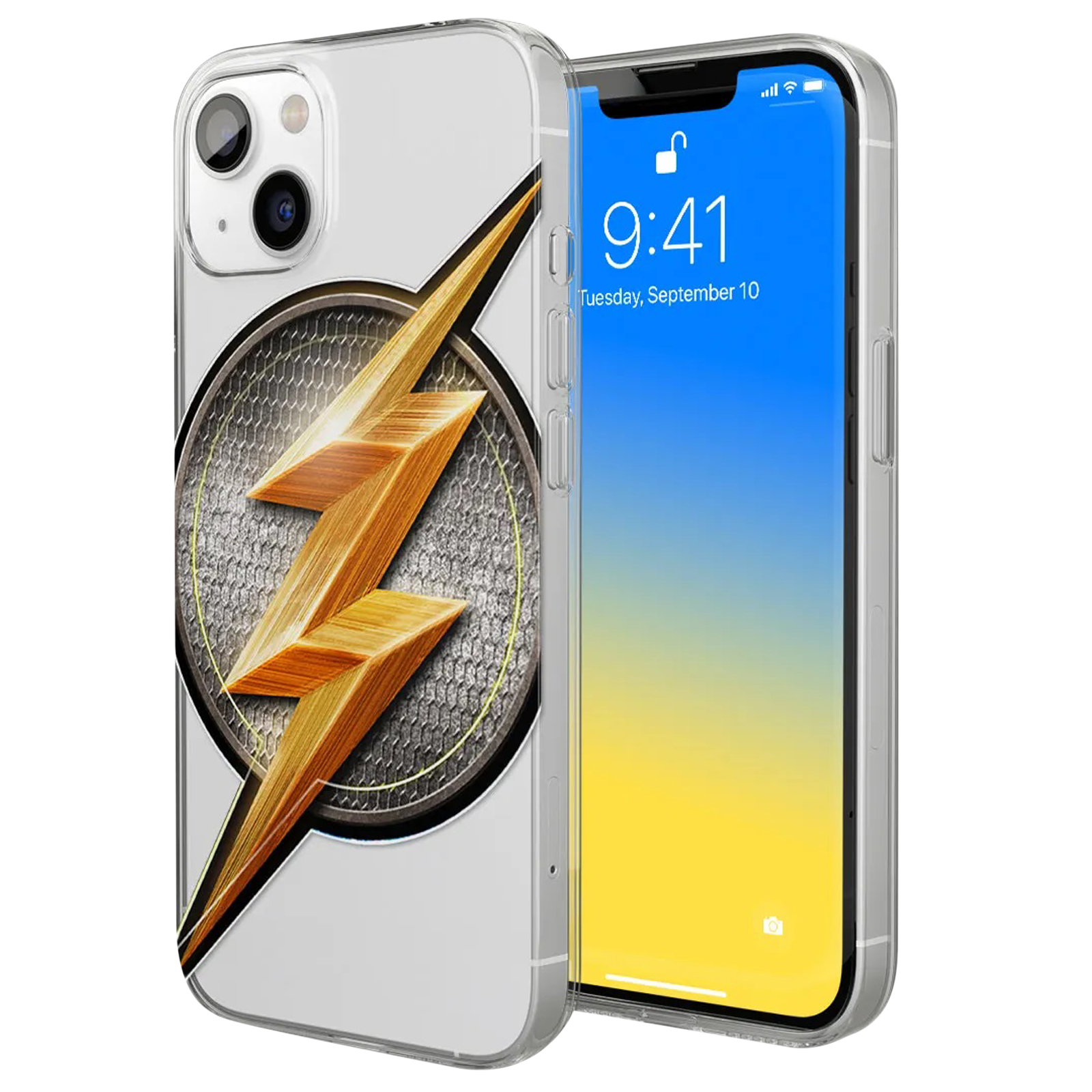 

Macmerise Flash Storm Silicone Back Cover for Apple iPhone 14 (Supports Wireless Charging, Multi Color), Multicolor
