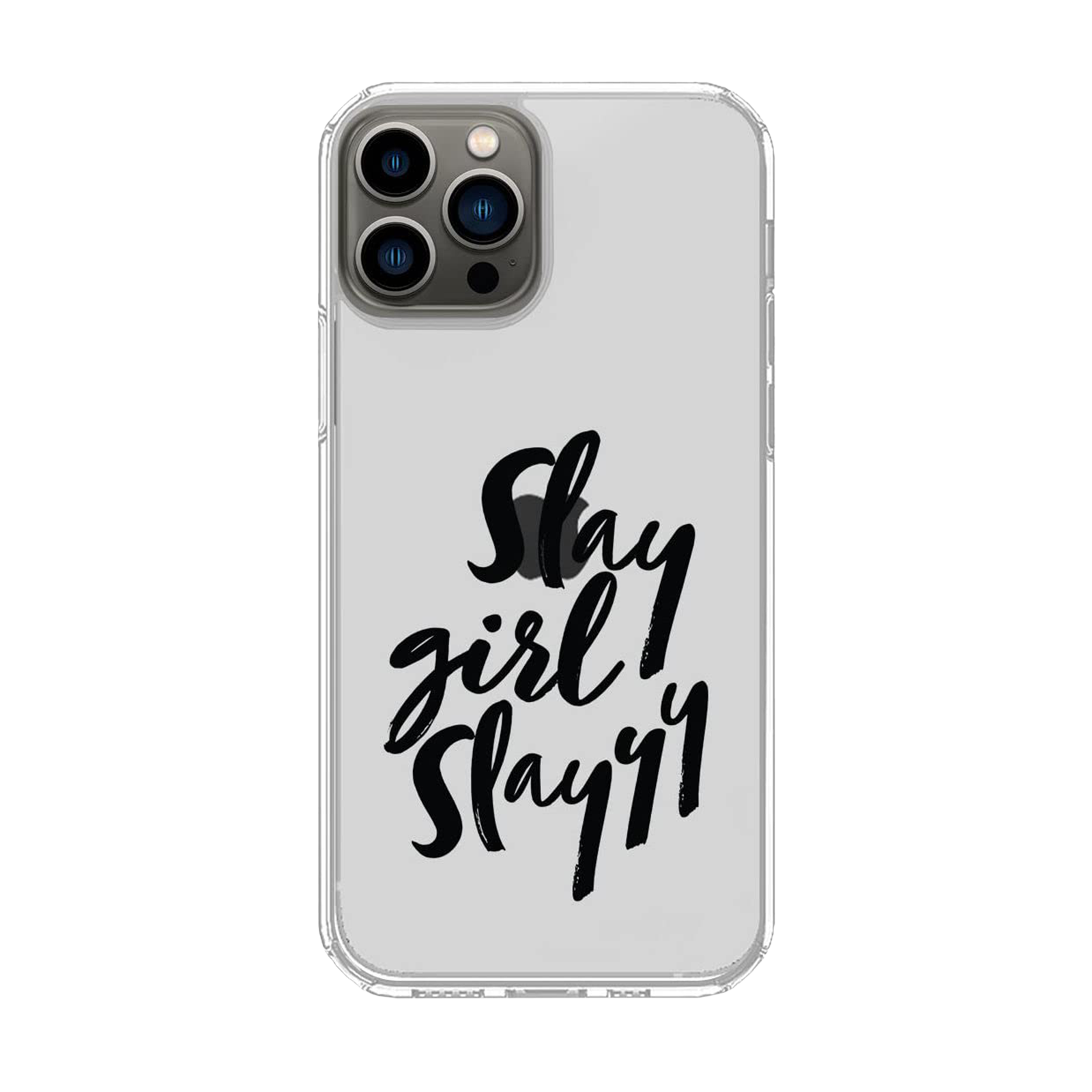 

Macmerise Slay Girl Slay Silicone Back Cover for Apple iPhone 14 Pro (Supports Wireless Charging, Clear)