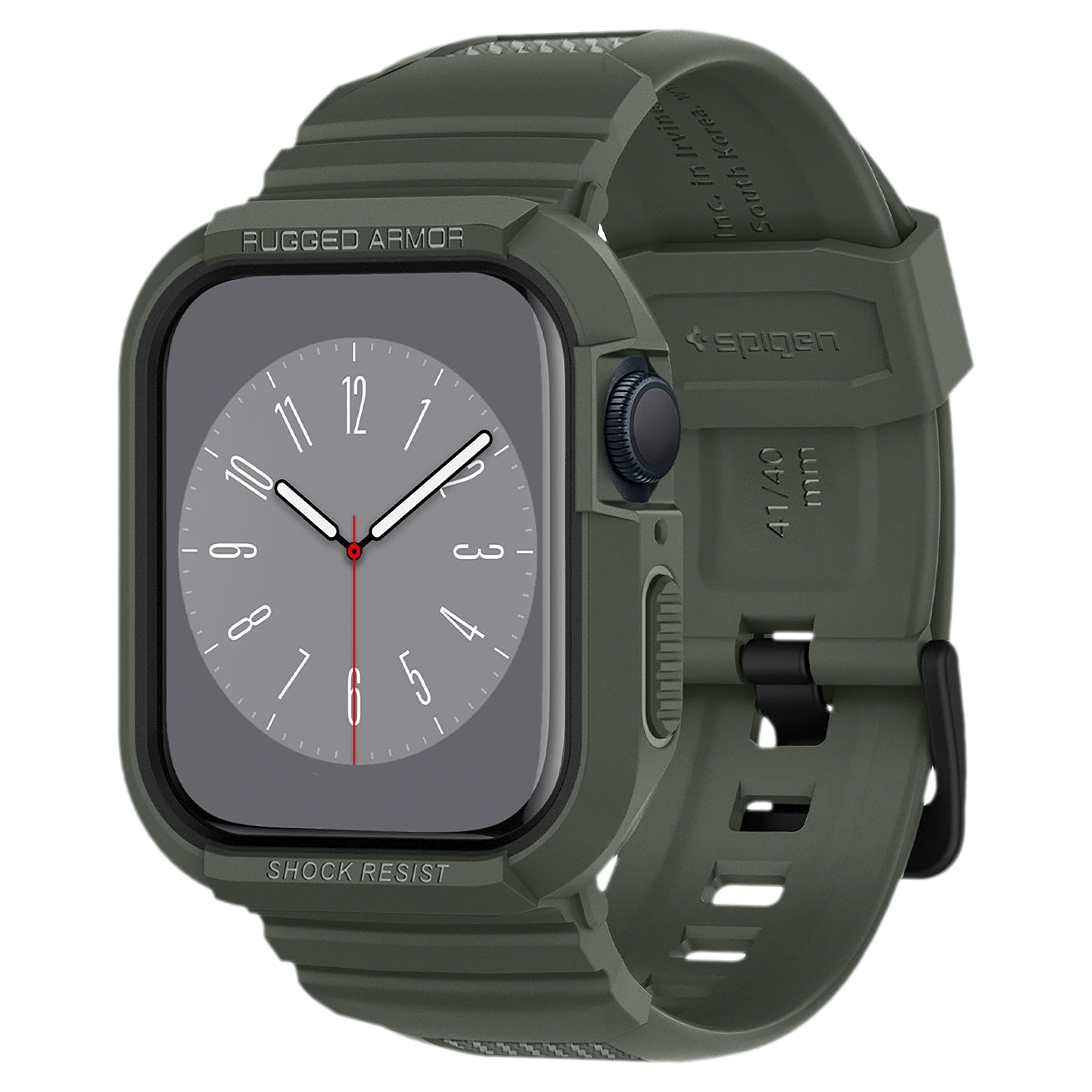 My Spigen Rugged Armor Pro Back Cover Case - Military Green, it offers a  kinda G-Shock look n feel to it : r/AppleWatch