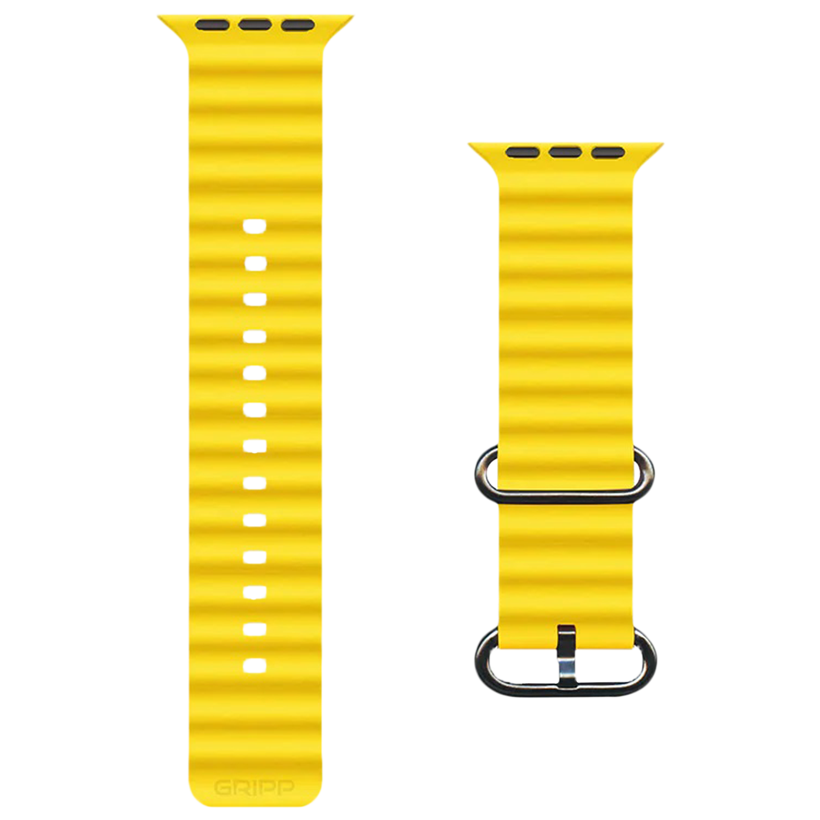 Gripp Solo Silicon & Elastomer Strap for Apple Watch Series 8, 7, 6, 5, 4, 3, 2, 1 & SE (45mm / 49mm) (Lightweight & Durable, Yellow)