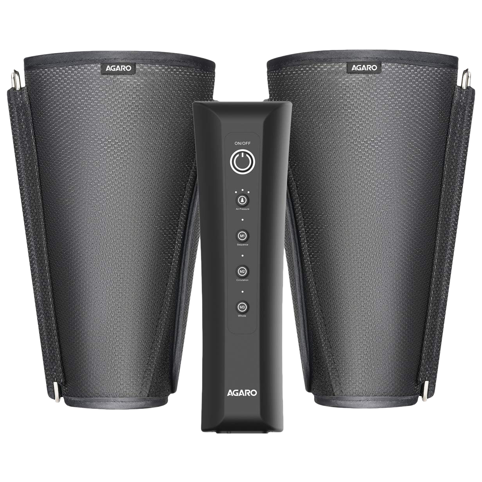 Agaro Smart Air Compression Leg Massager (3 Modes, Fabric, Black)