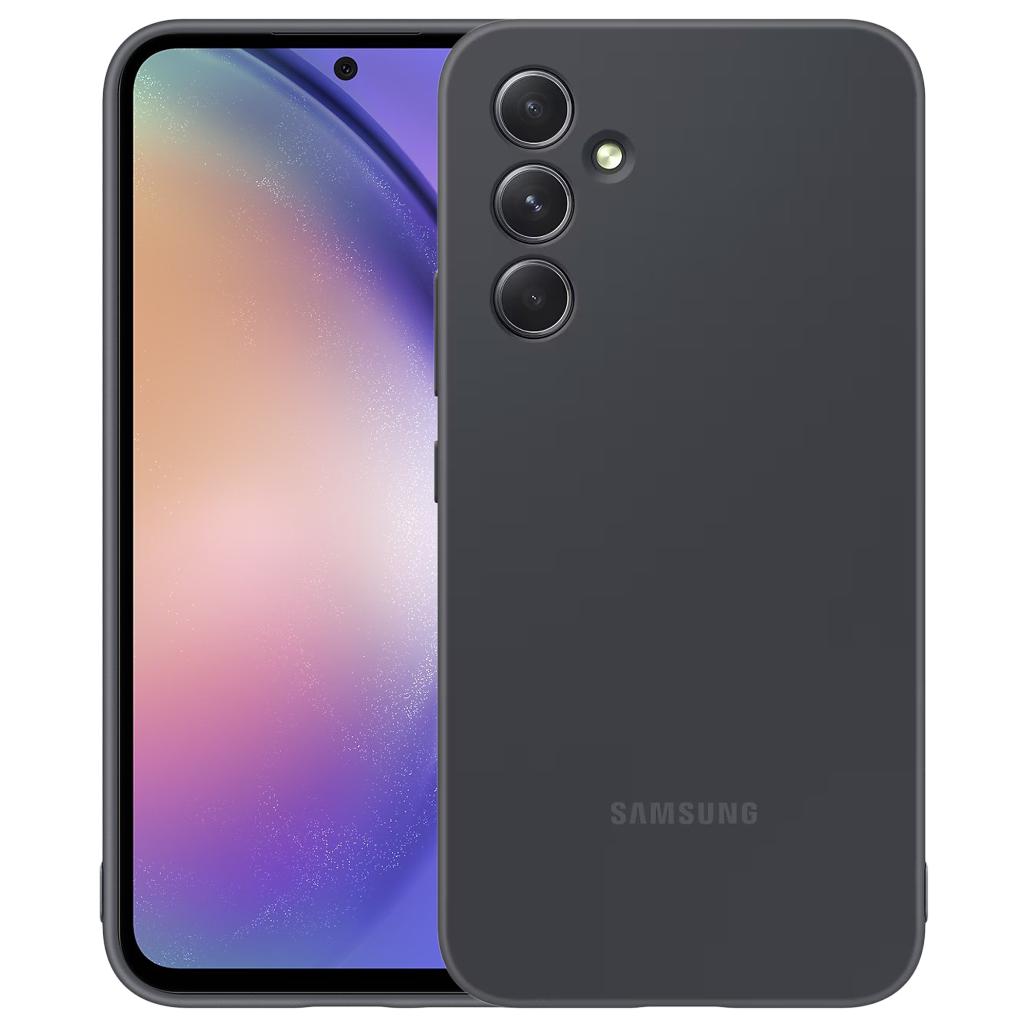 Samsung Soft Silicone Back Case for Galaxy A54 (Black)_1