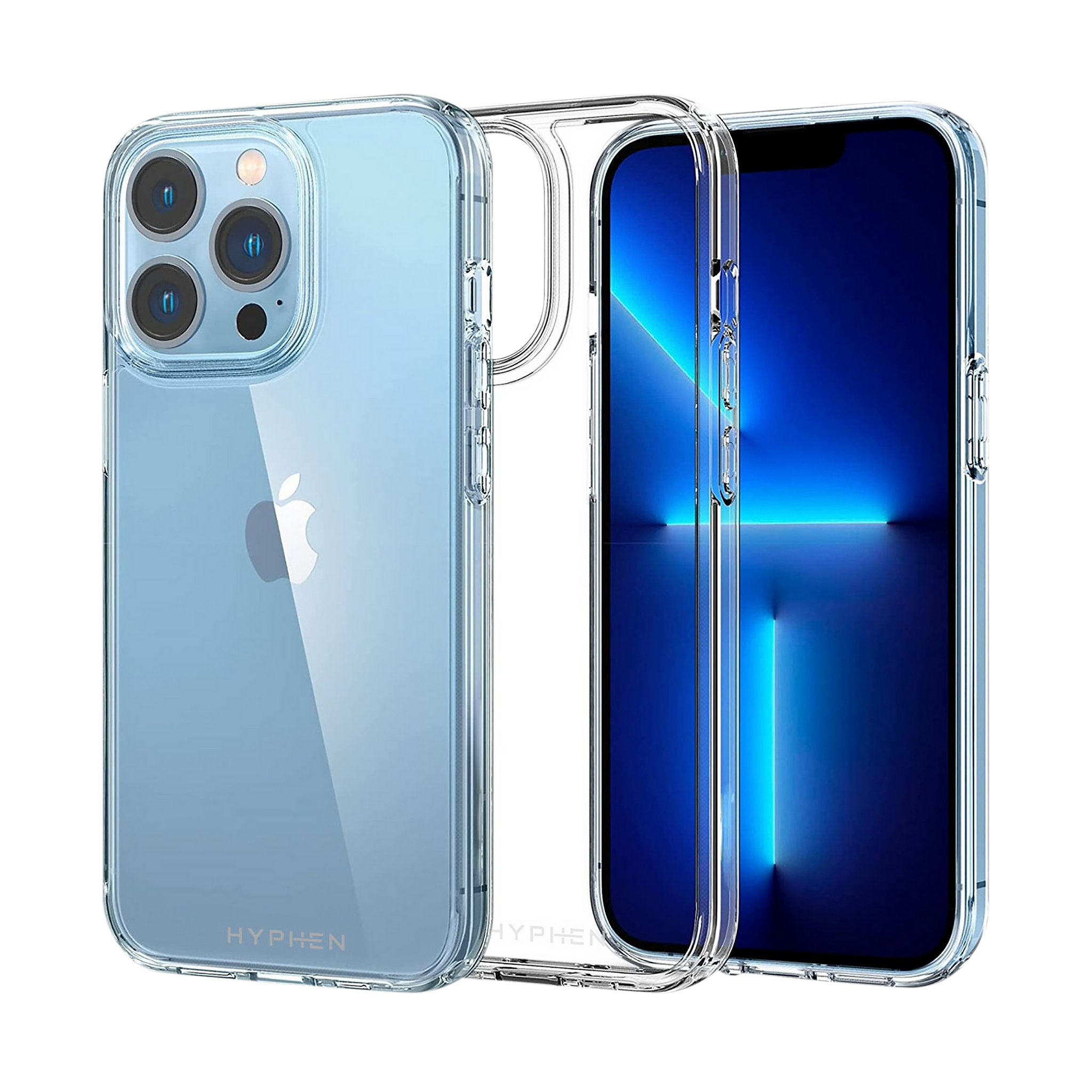 

Hyphen AIRE Screen Protector & TPU Back Cover Combo for Apple iPhone 13 Pro (Supports Wireless Charging, Clear)