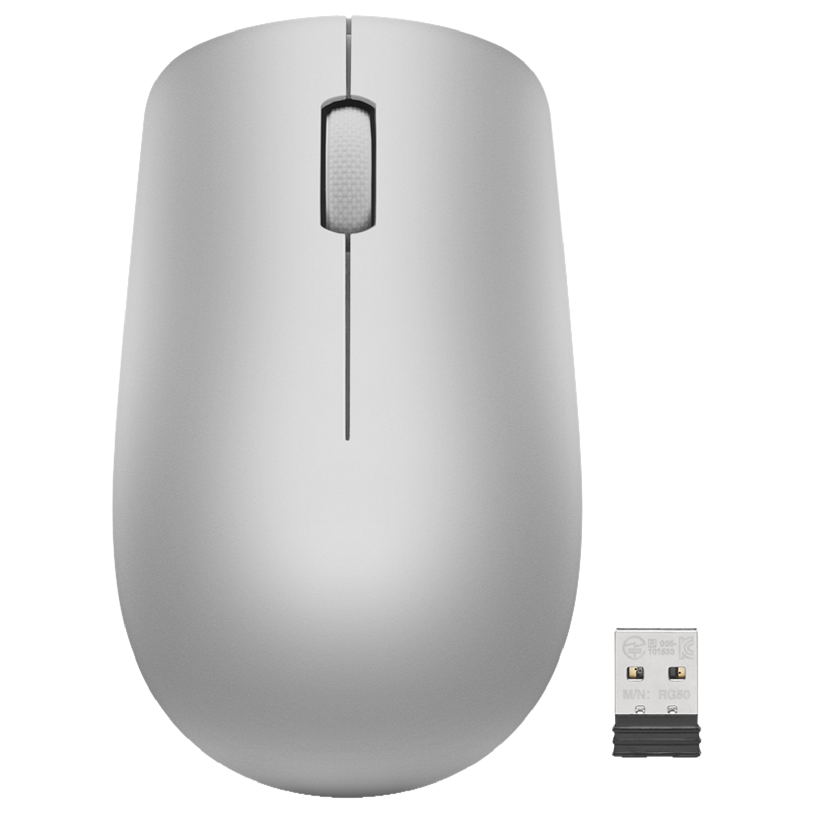 

Lenovo 530 Wireless Optical Mouse (1200 DPI, Ergonomic Design, Platinum Grey)