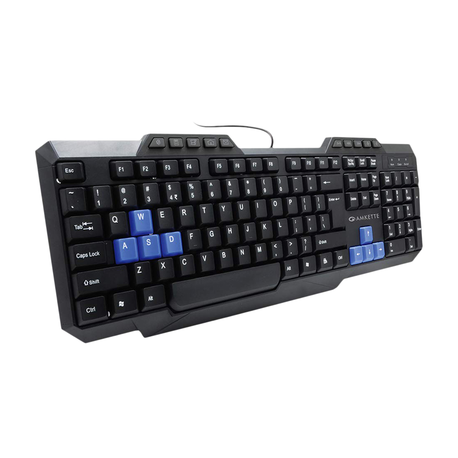 Amkette Xcite Neo Wired Keyboard & Mouse Combo (1000 DPI, Spill Resistant, Black)_3