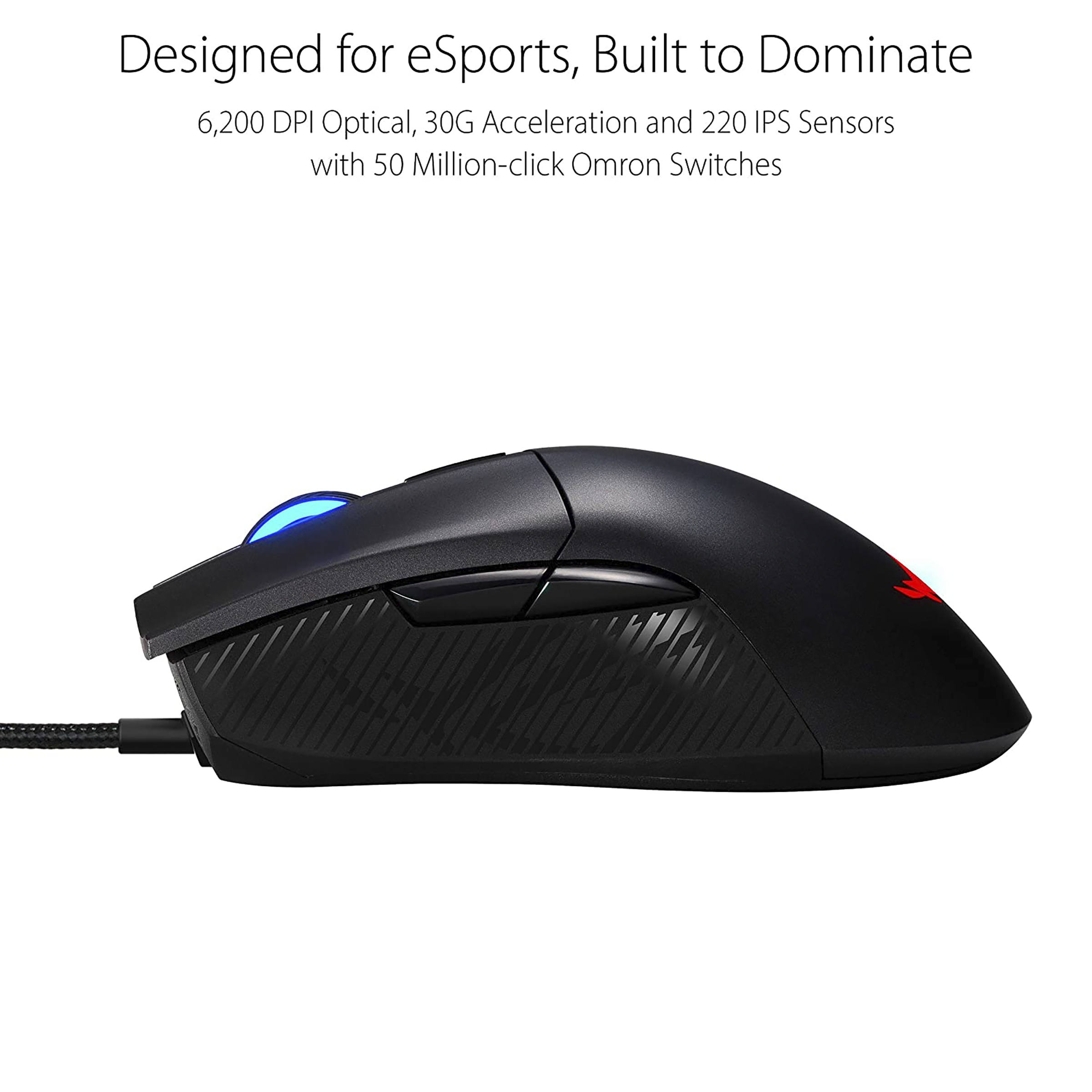 Buy ASUS ROG Gladius II Core Wired Optical Gaming Mouse with Customizable  Buttons (6200 DPI, Ergonomic Design, Black) Online – Croma