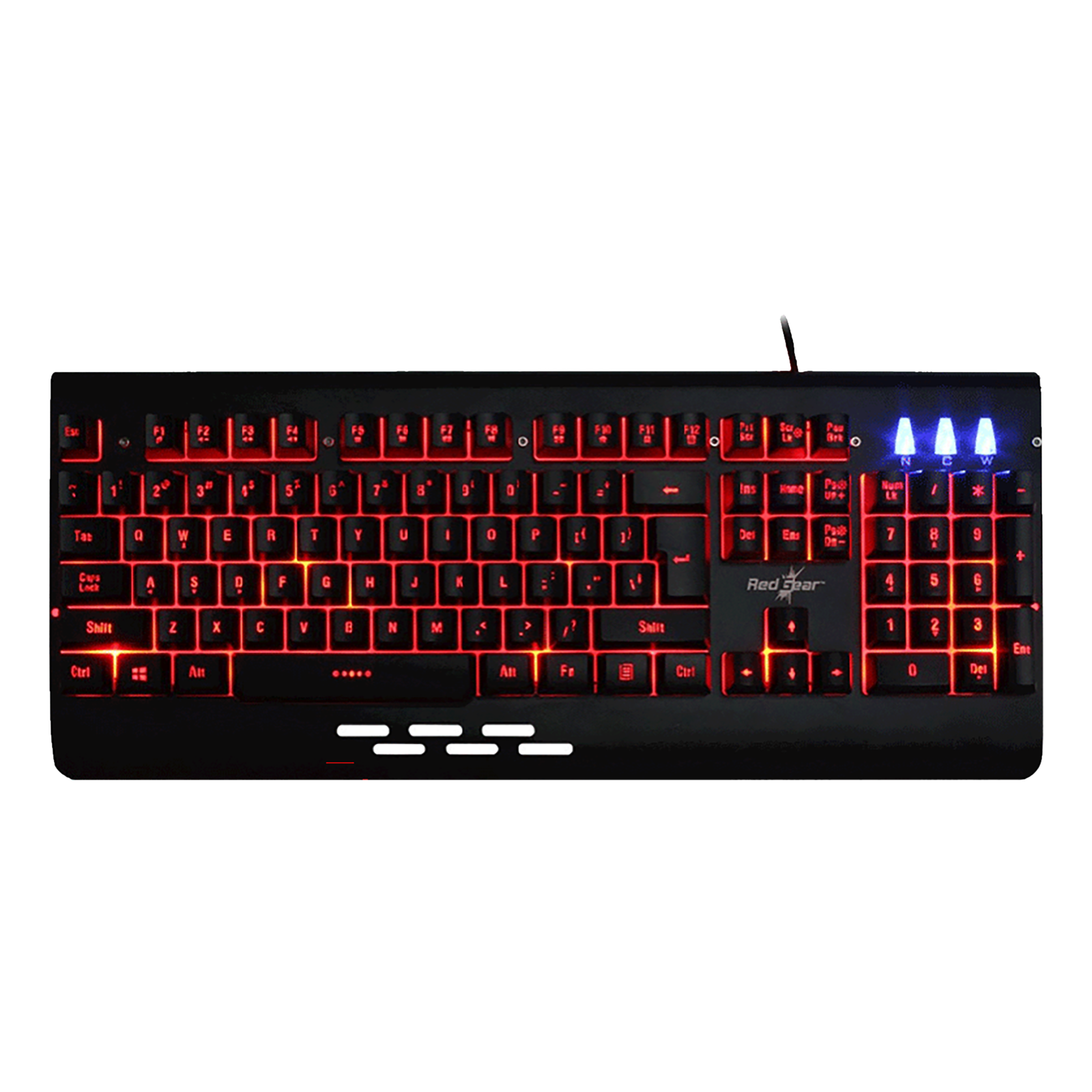 

Red Gear Blaze Wired Gaming Keyboard with Backlit Keys (19 Anti Ghosting Keys, Black)