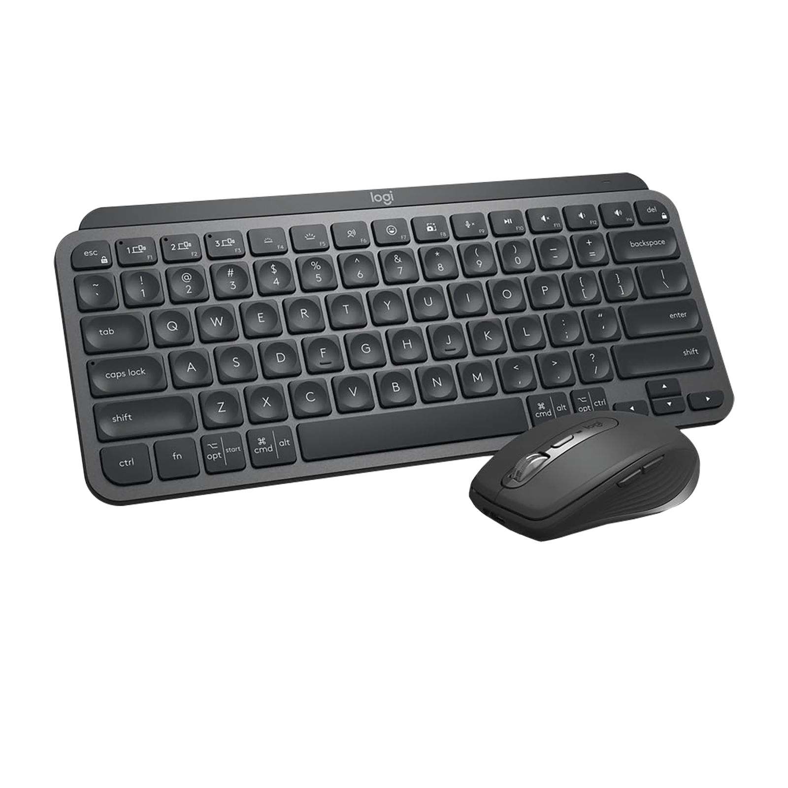 Logitech MX Keys Mini Combo for Business Wireless Mouse and Keyboard Combo  USB Wireless BluetoothRF Keyboard 79 Key English US Graphite USB Wireless  BluetoothRF Mouse Darkfield 4000 dpi Graphite Symmetrical Compatible with