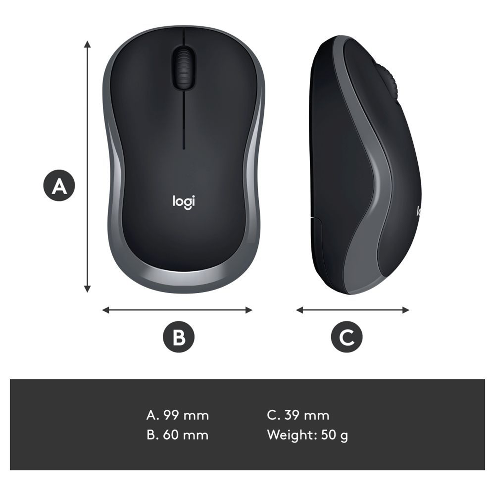 Buy logitech M186 Wireless Optical Mouse (1000 DPI, Smooth Cursor Control,  Black) Online – Croma