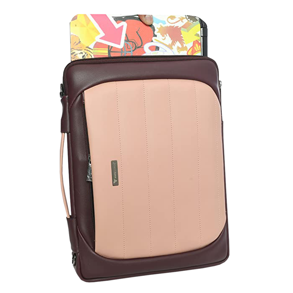 Buy Vaku Lasa Chivelle Vegan Leather Laptop Sling Bag for 13 & 14 Inch  Laptop (Water Resistant, Cherry/Pink) Online Croma