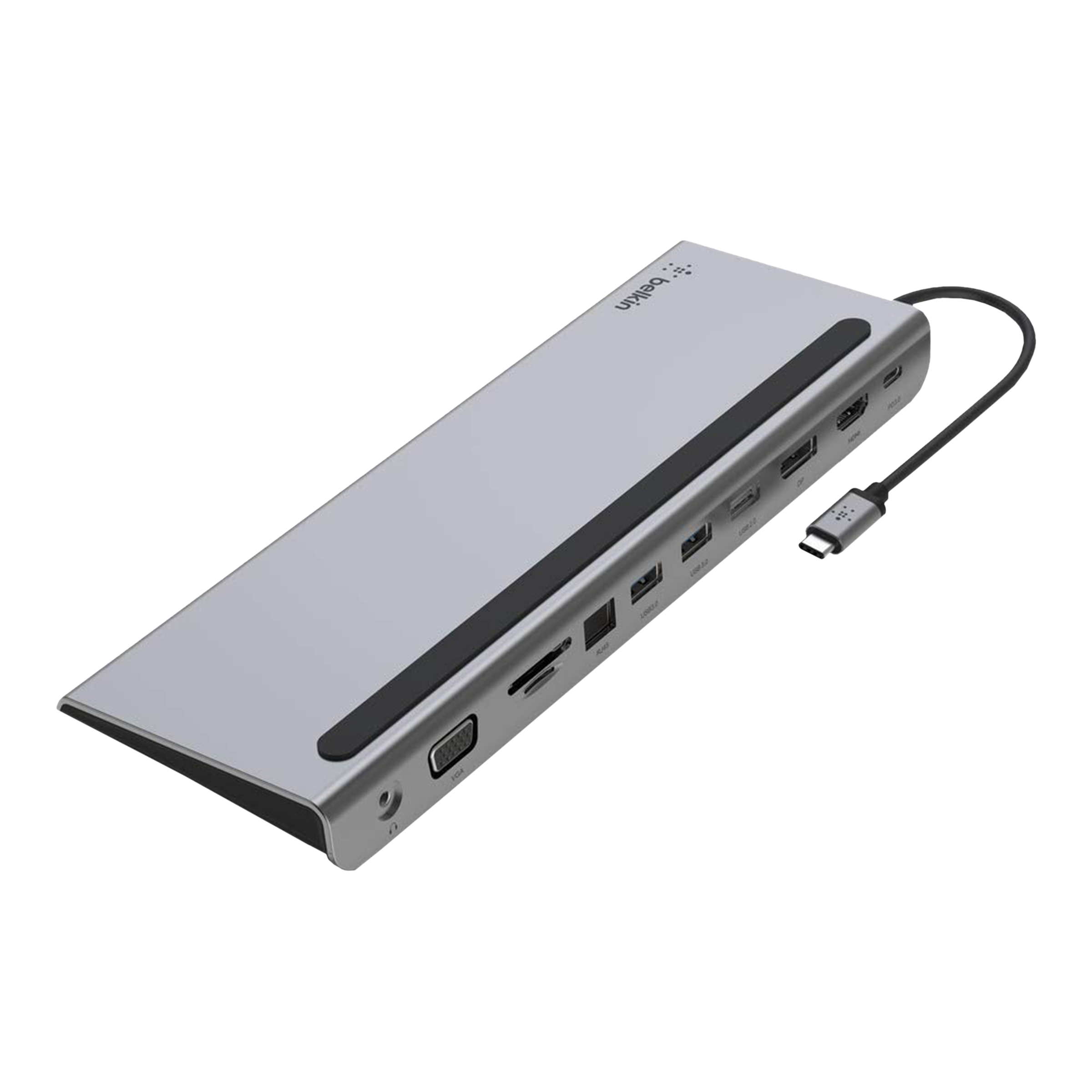 Novoo 7-in-2 USB-C Hub with 2 USB 3.0 Port, 2 USB-C PD Port, SD Card and  microSD Card Slot, HDMI Port, Dark Grey