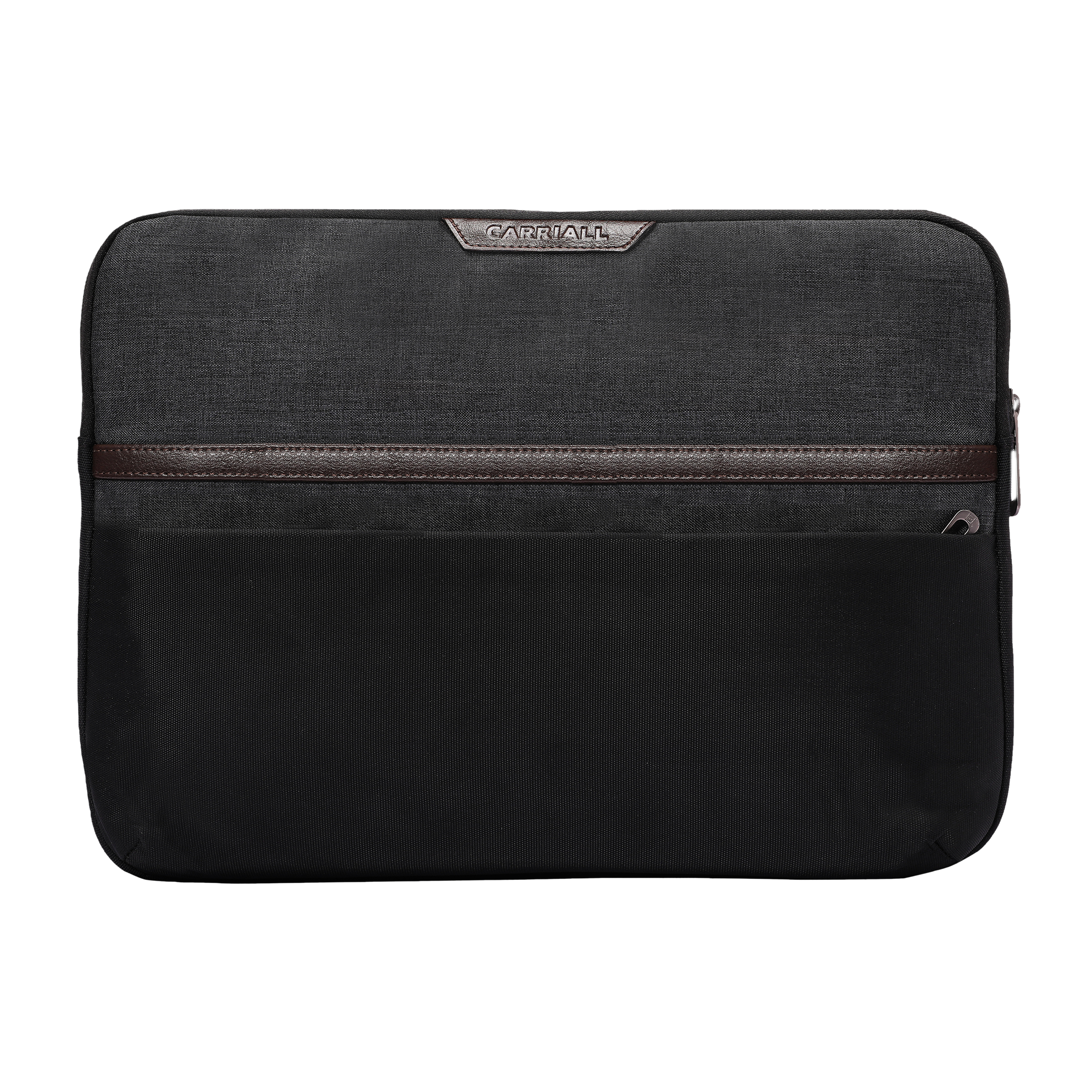 Carriall Urbane Fabric, Polyester Laptop Sleeve for 16 Inch Laptop (Water Resistant, Black/Grey)