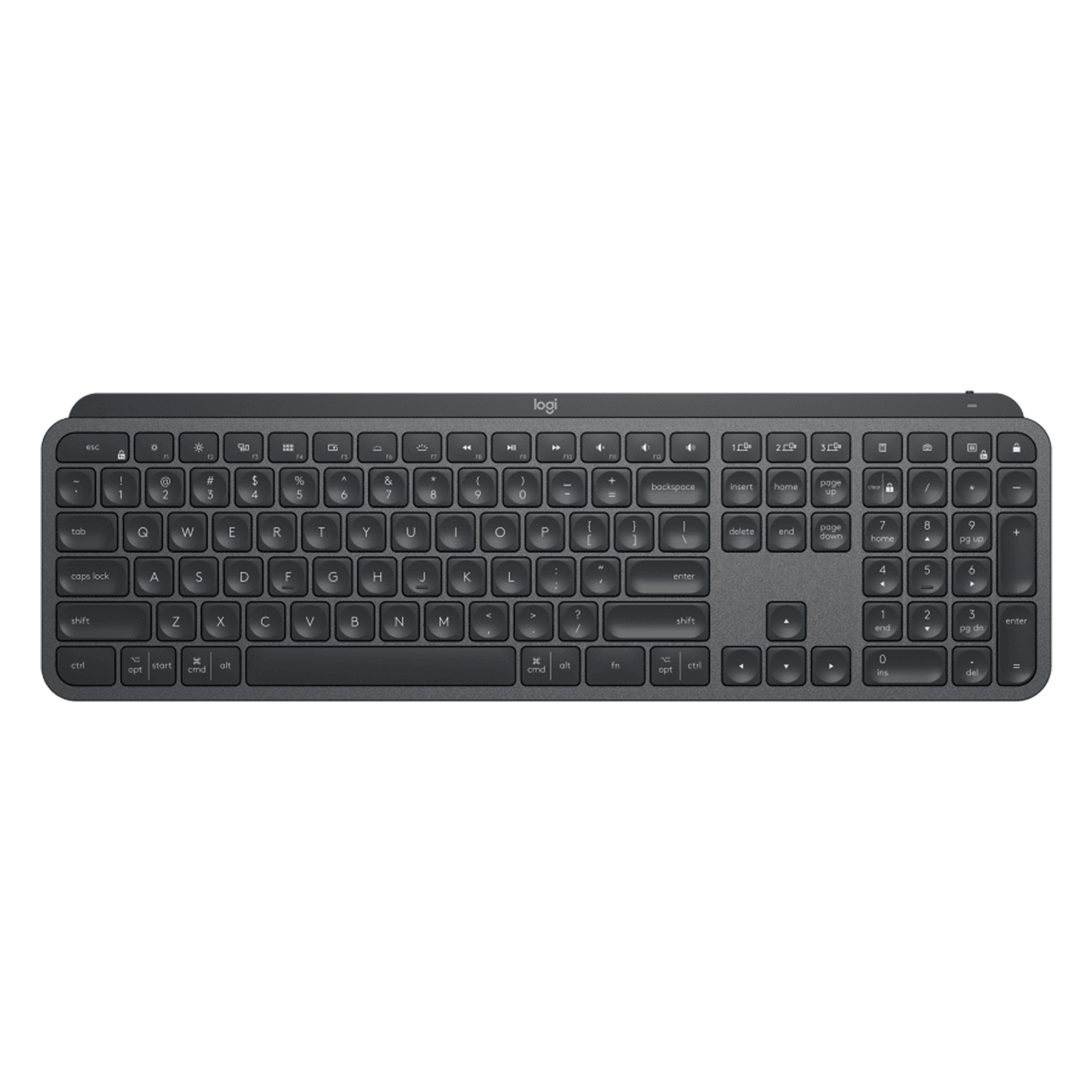 logitech MX Keys Rechargeable Bluetooth Wireless Keyboard with Multi Device Connectivity (Tactile Responsive Typing, Black)