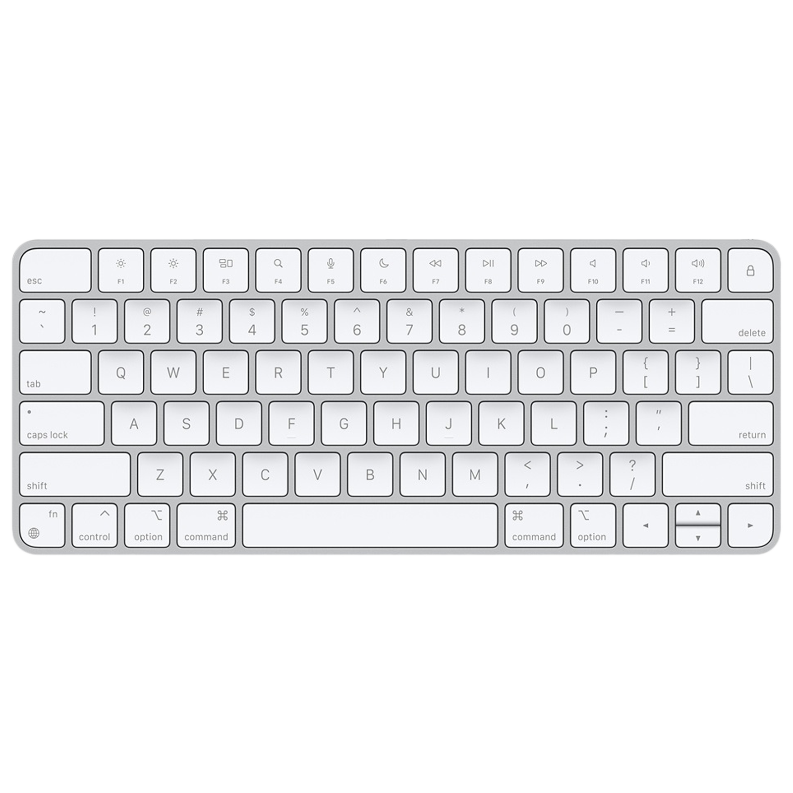 Apple Magic Rechargeable Bluetooth Wireless Keyboard with Dedicated Multimedia Keys (Full-size Arrow Keys, White)