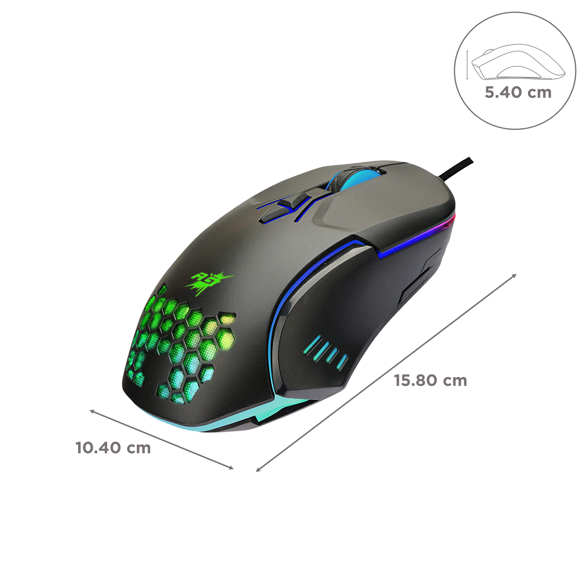 Buy Redgear A-15 Wired Optical Gaming Mouse (6400 DPI, Extra Durable ...