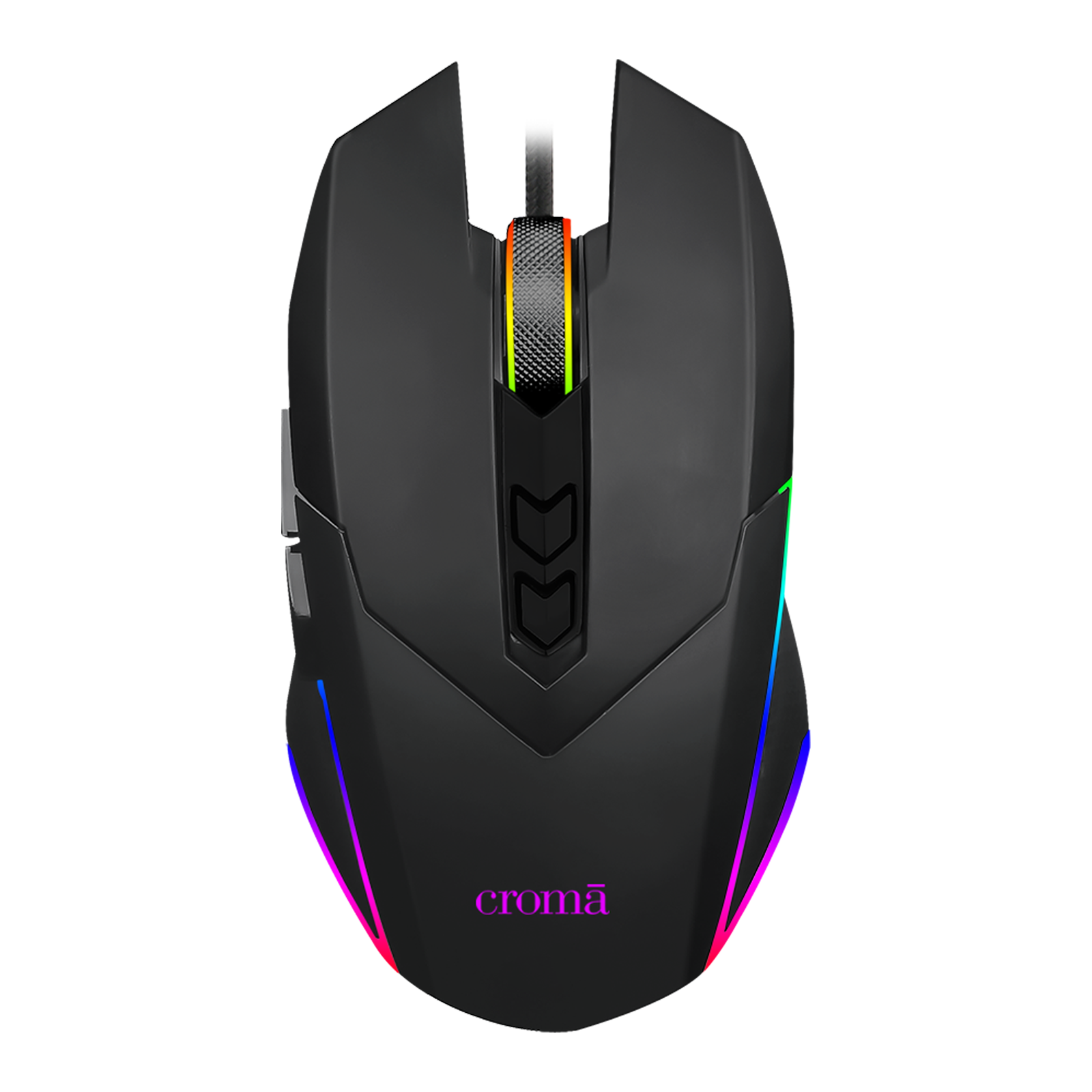 Buy Croma Pro Wired Optical Gaming Mouse (3200 DPI Adjustable, Lightsync  RGB, Black) Online – Croma
