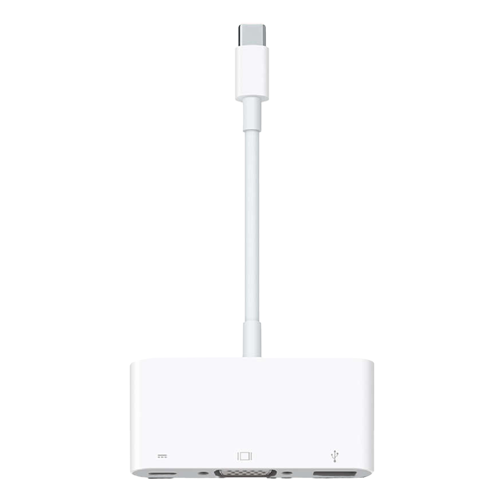 Apple USB 3.0 Type C to USB 3.0 Type C, USB 2.0 Type A, VGA Port Multi-Port Adapter (Sync & Charge, White)