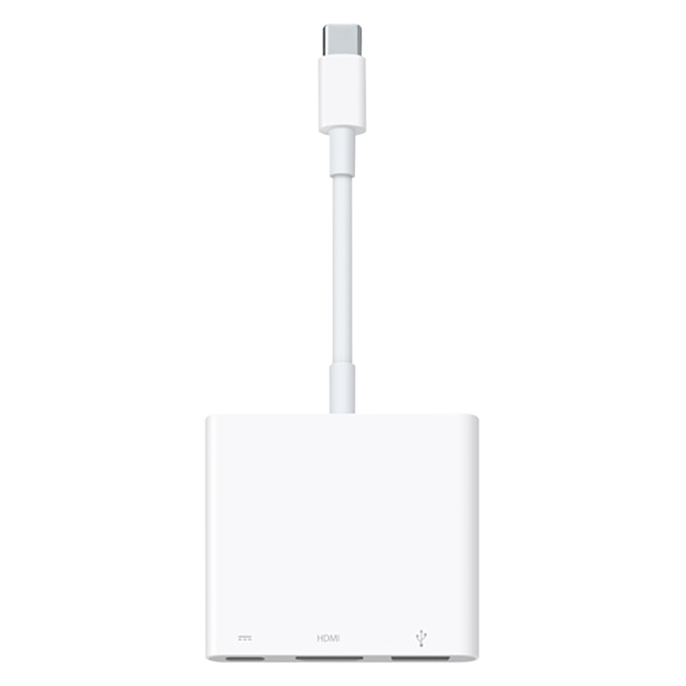 Apple USB 3.0 Type C to HDMI Type D, USB Type C, USB 2.0 Type A Multi-Port Adapter (Multiple Functionality, White)