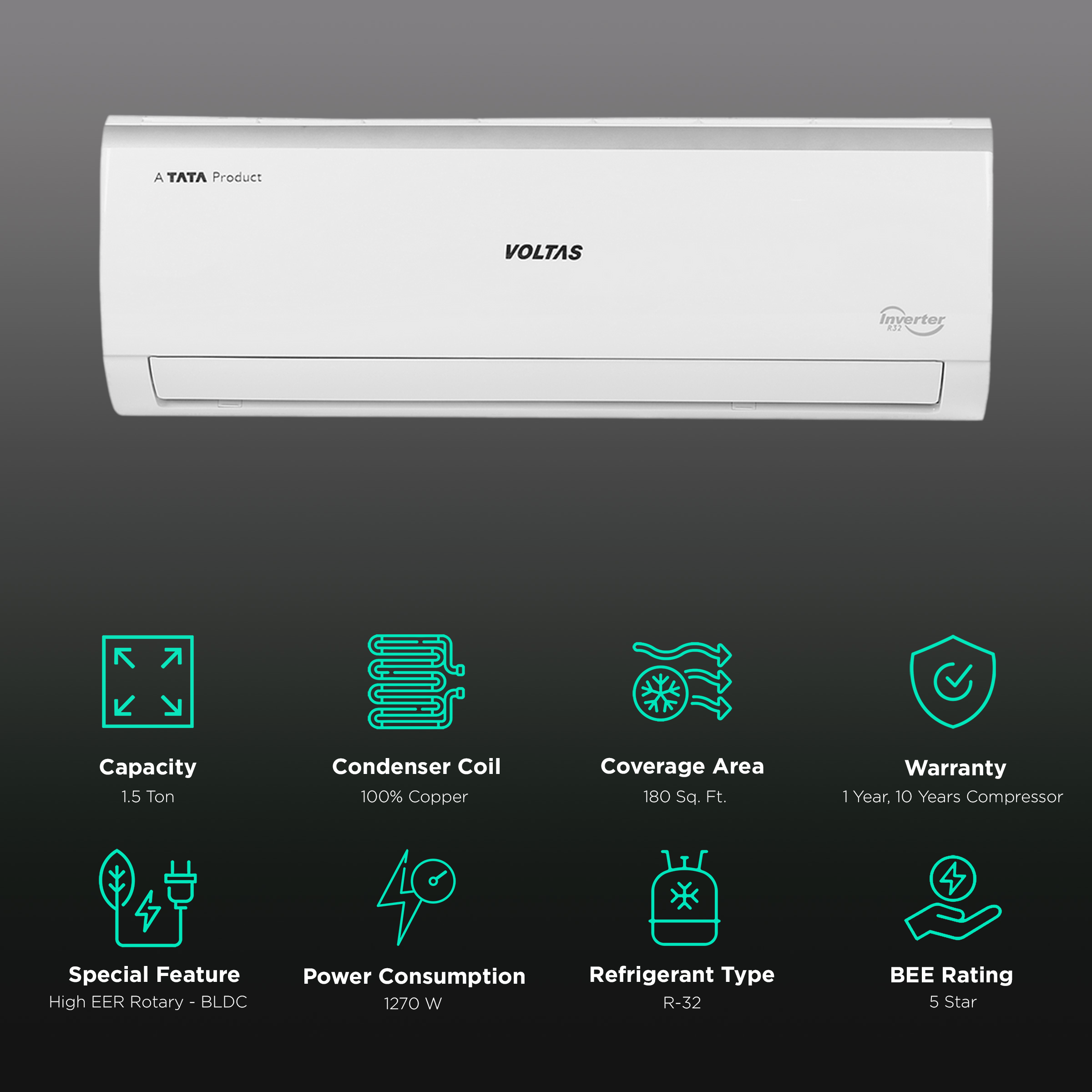 voltas 100 copper split ac