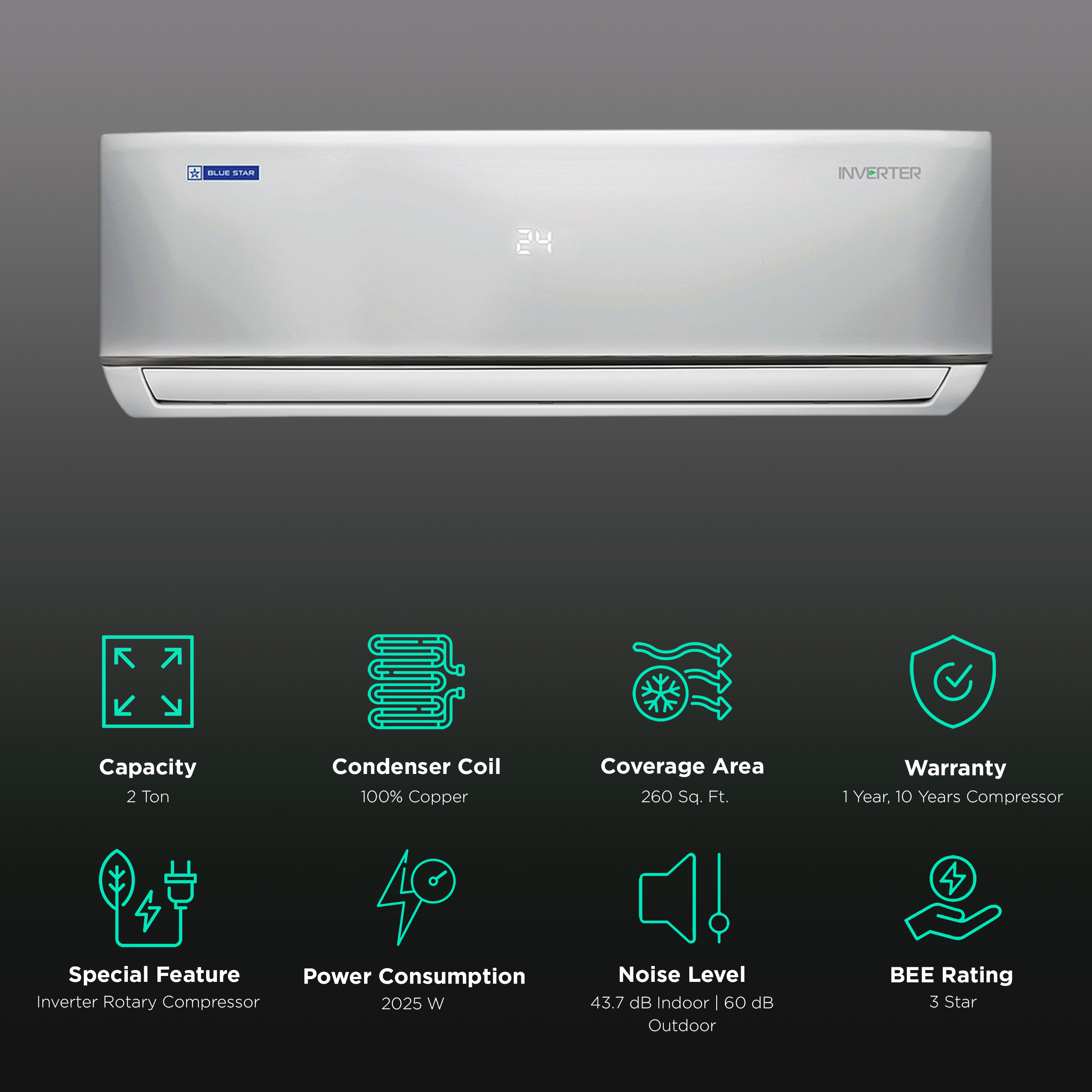 blue star air conditioner 2 ton