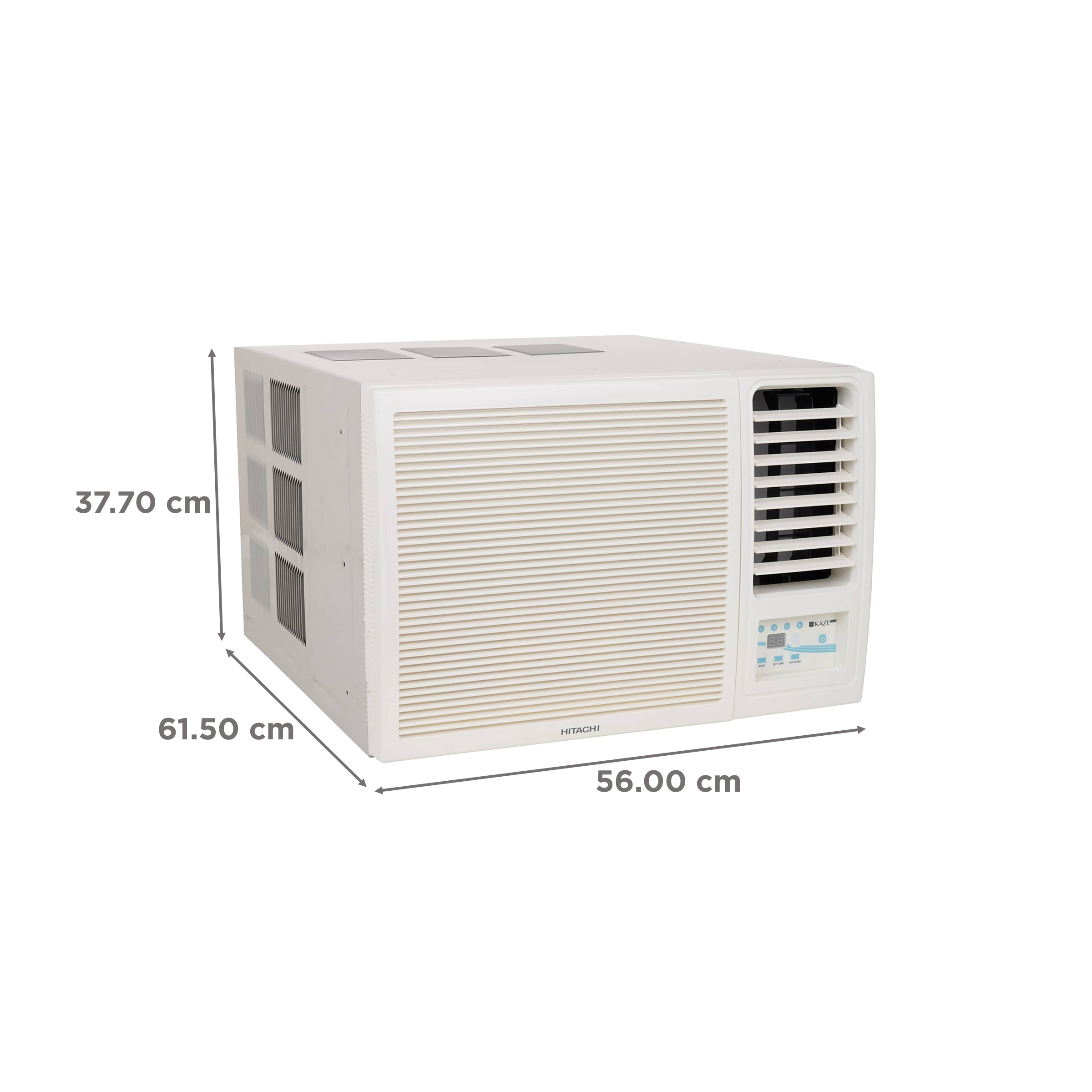 dimensions of 1 ton window ac in inches