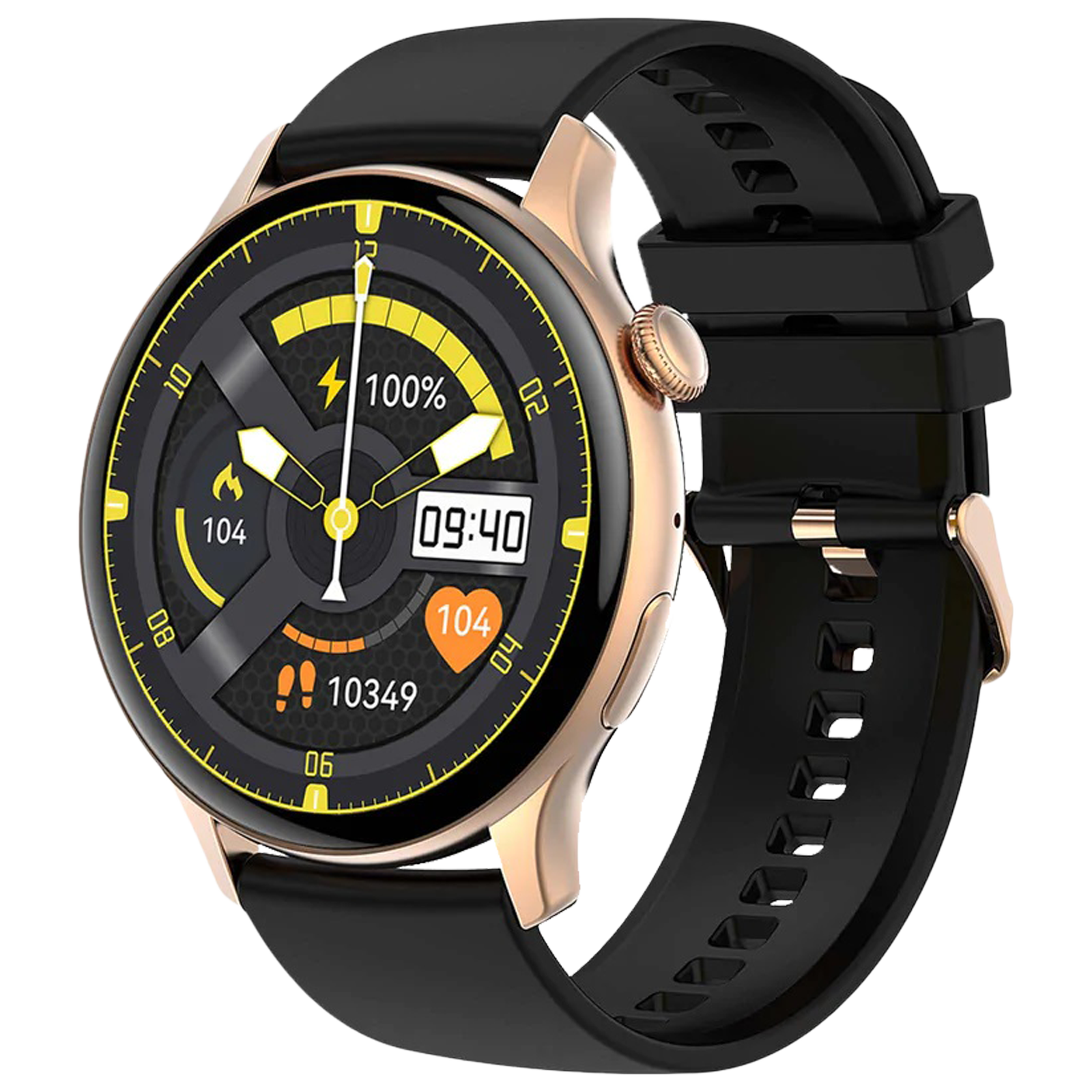 pebble Spectra Pro Smartwatch with Bluetooth Calling (36.32mm AMOLED Display, IP67 Water Resistant, Black Strap)