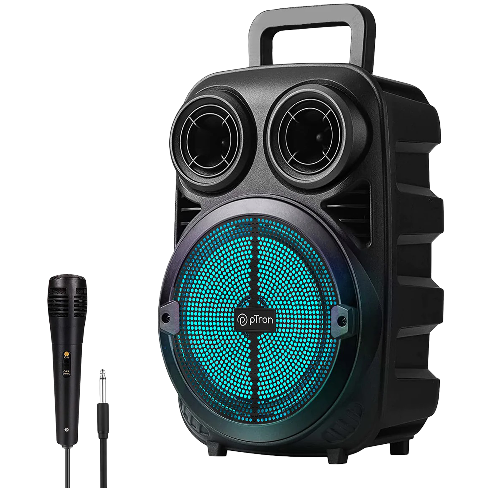 pTron Fusion Stage 20 Watt Bluetooth Party Speaker (Karaoke Ready Speaker, Black)