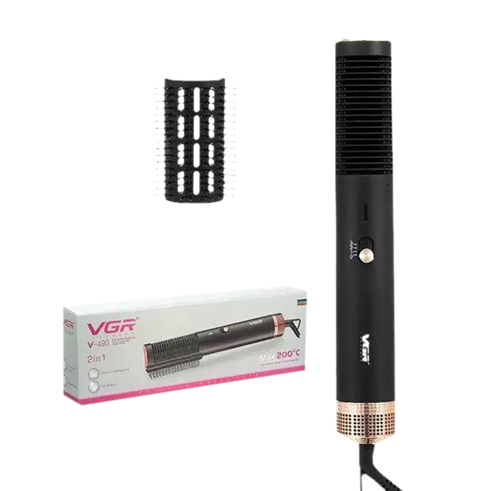 VGR Corded Hair Straightener Brush (3 Temperature Settings, VGR 490, Black)_1