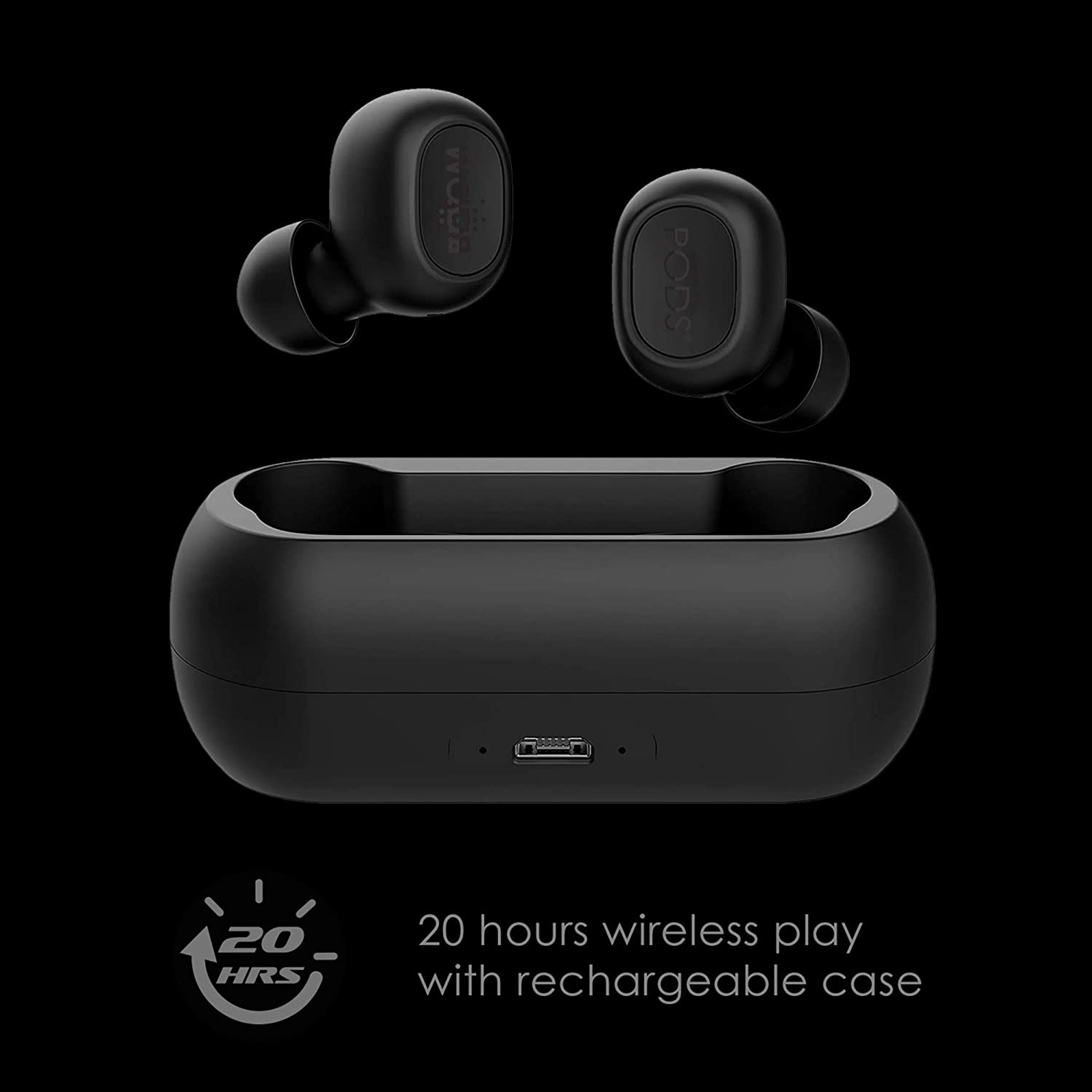 Buy Boompods Boombuds Go BP-BBUDX X Wireless Earbuds (Black) Online - Croma