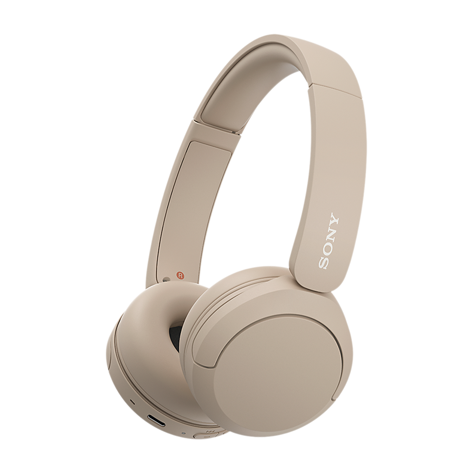 SONY WH-CH520 Bluetooth Headphone with Mic (30mm Driver, On Ear, Taupe)