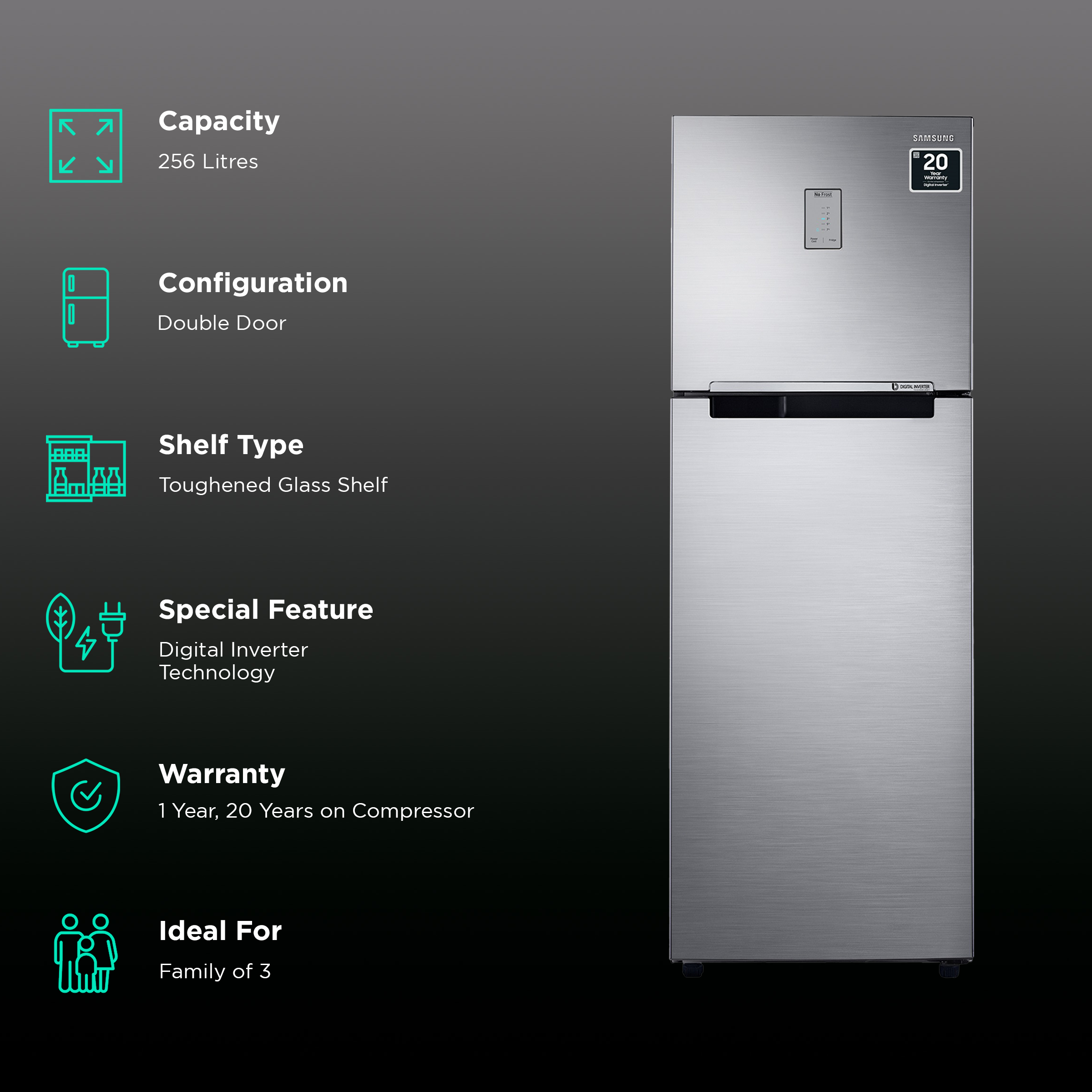 samsung 256 l refrigerator