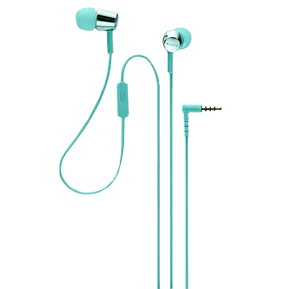SONY MDR-EX155APLQIN Wired Earphone with Mic (In Ear, Light Blue)